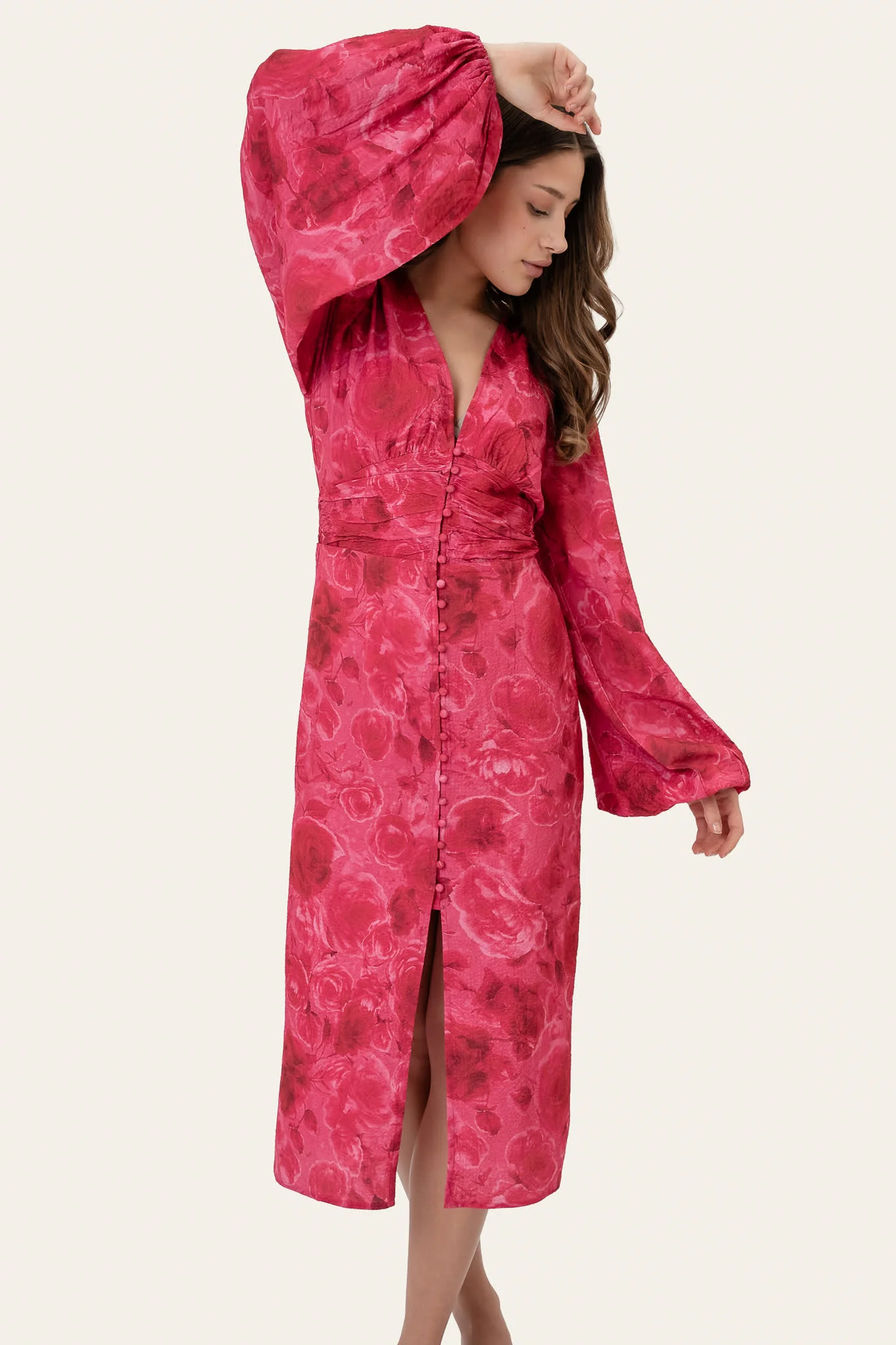 AdaIC Long Dress - Soft Rose Print