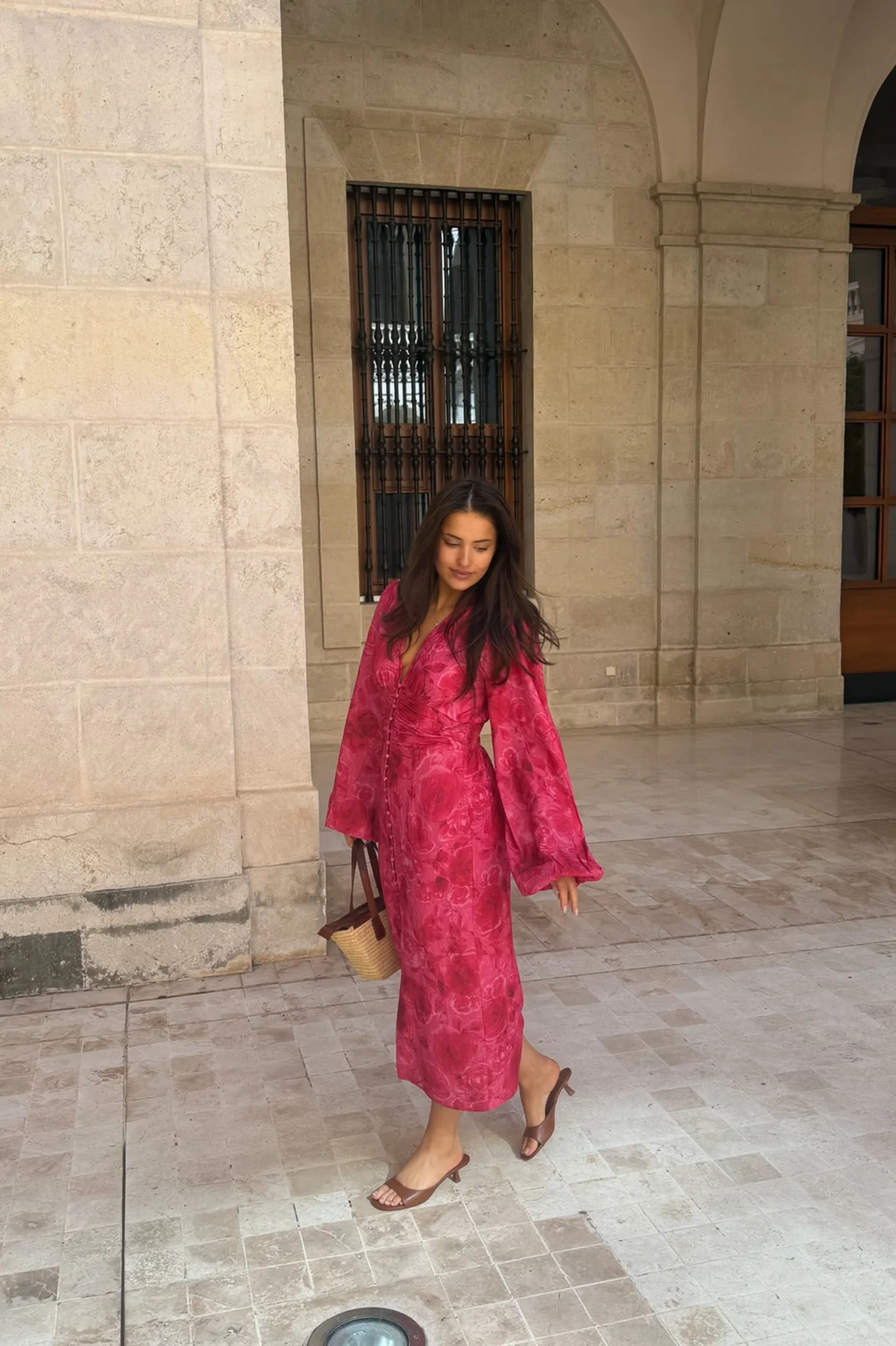 AdaIC Long Dress - Soft Rose Print - Image 10
