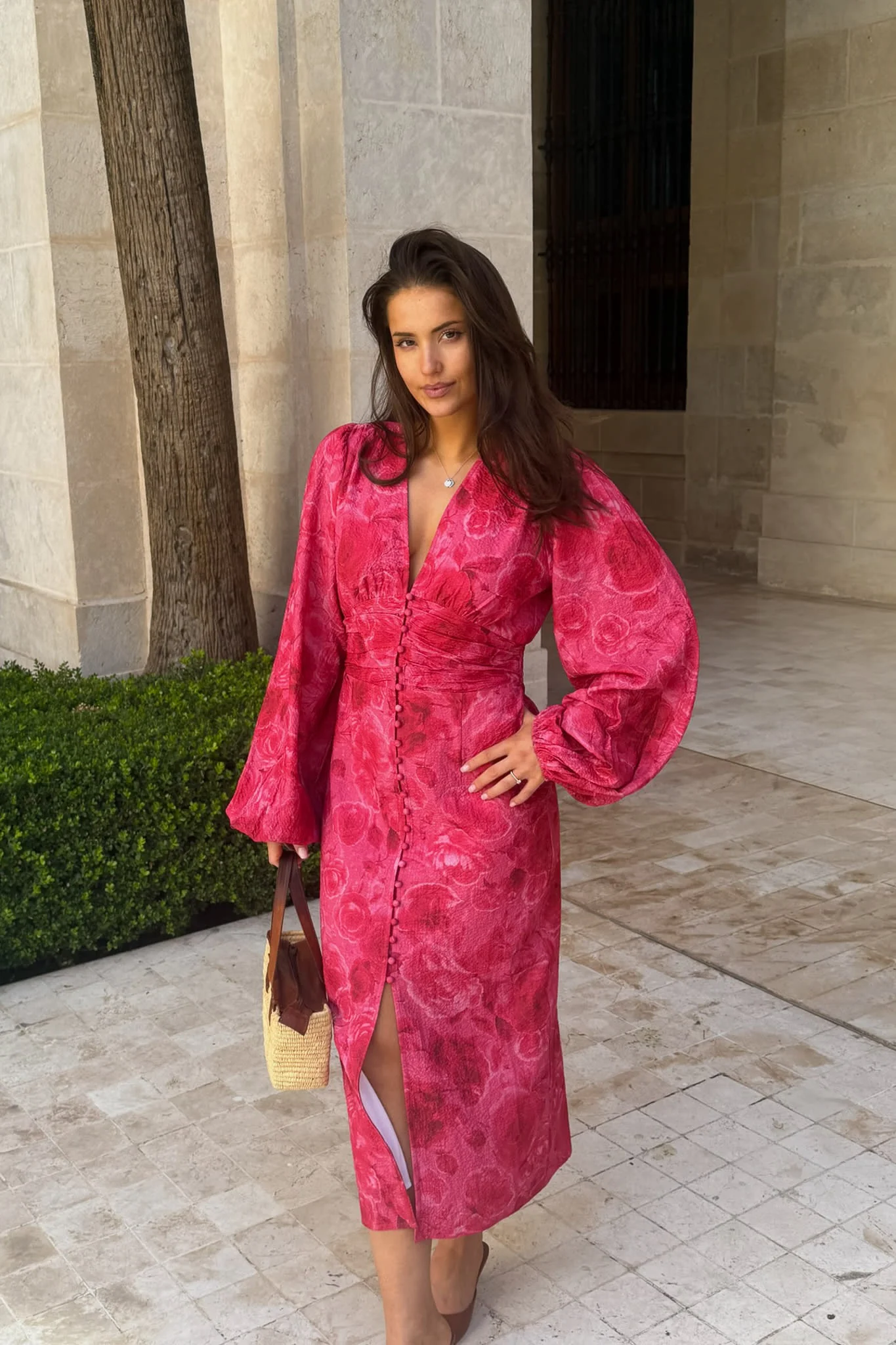 AdaIC Long Dress - Soft Rose Print - Image 11
