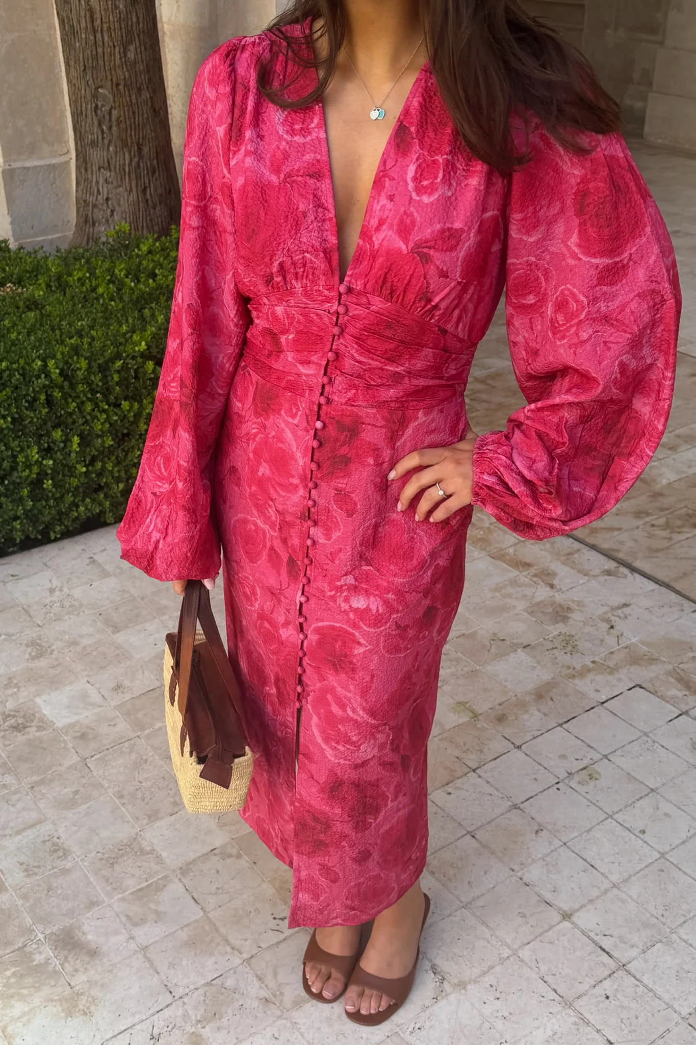 AdaIC Long Dress - Soft Rose Print - Image 8