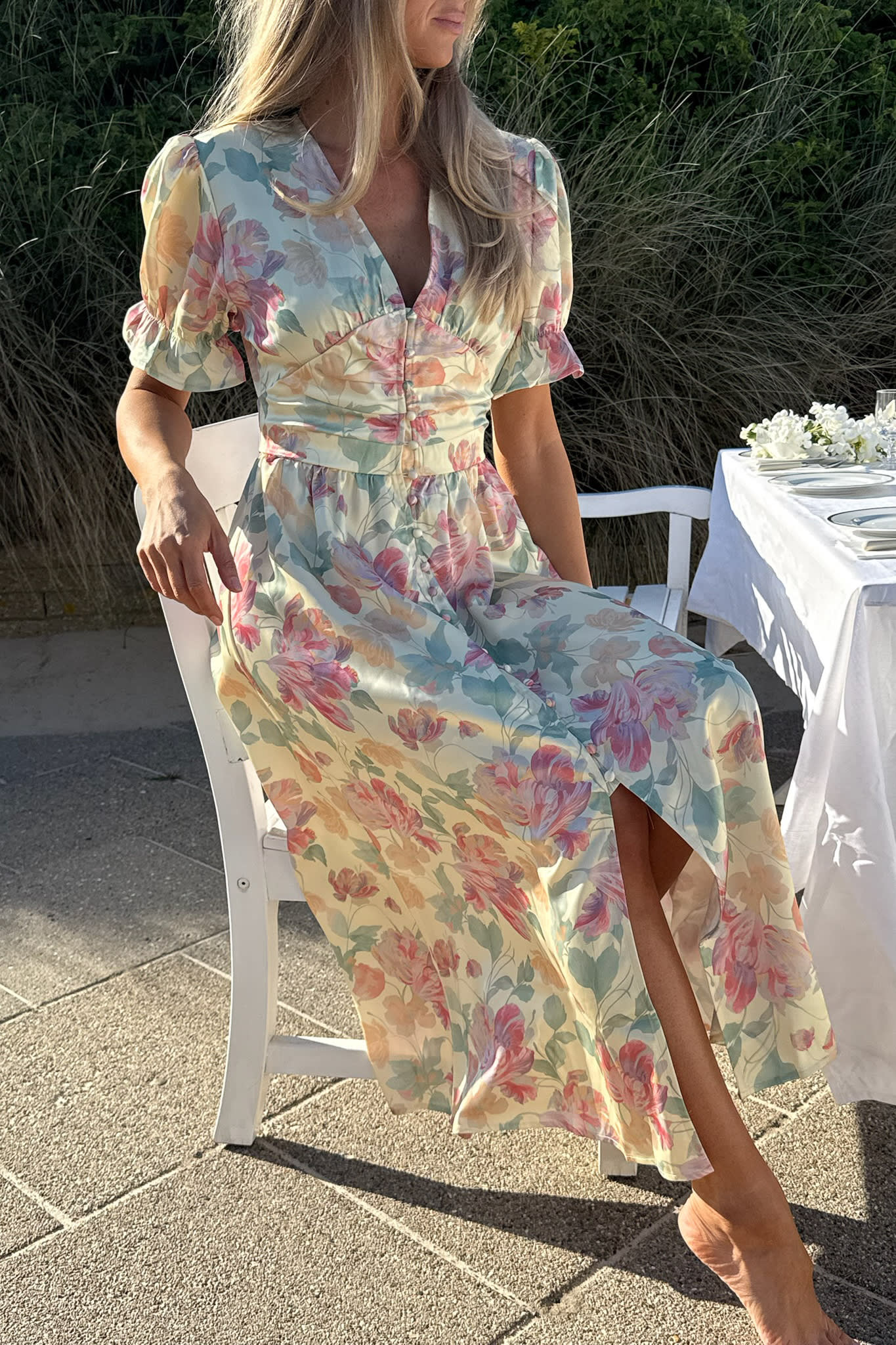 AdelIC Long SS Dress - Pastel Garden - Image 6