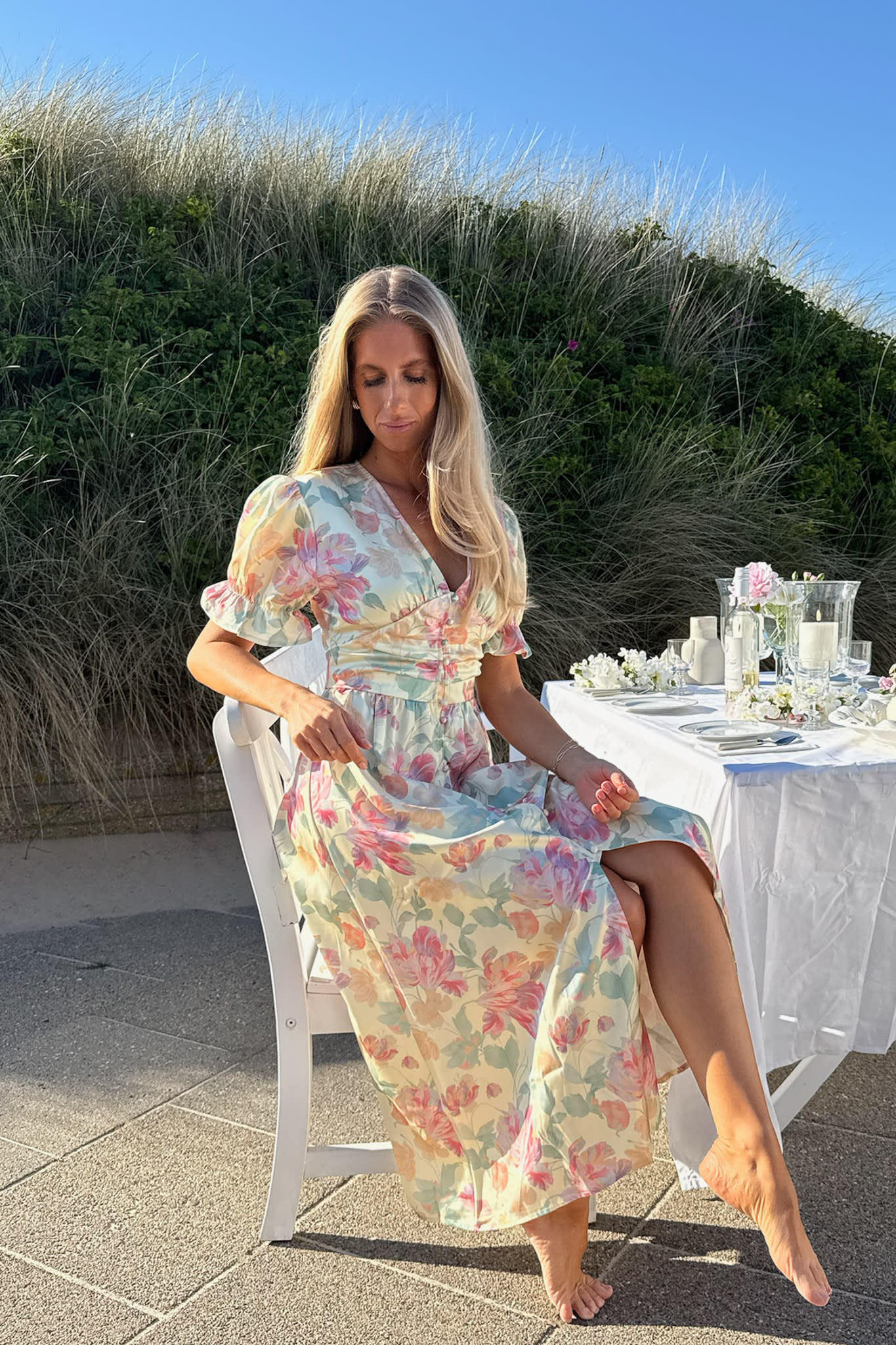 AdelIC Long SS Dress - Pastel Garden - Image 7