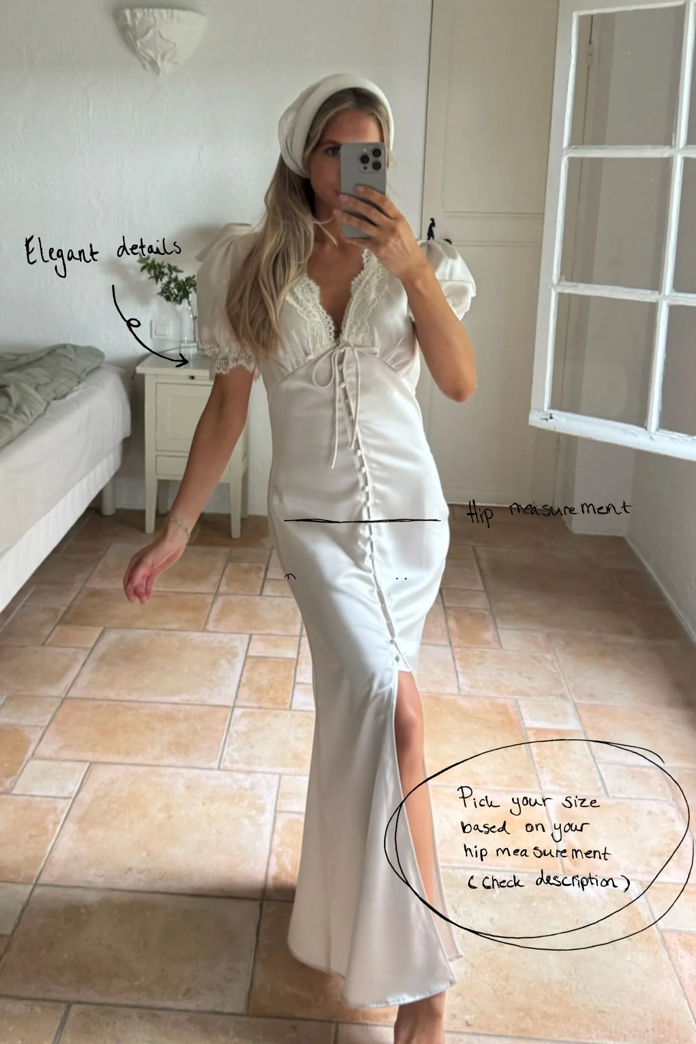 AgneteIC Long Dress - Off White - Image 2