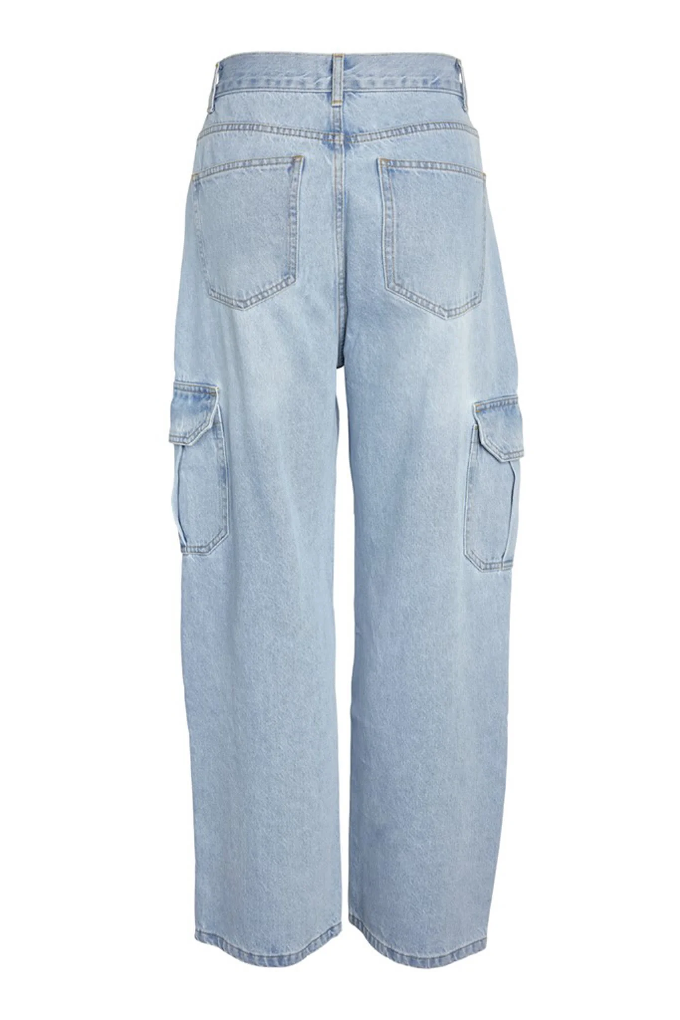 NMAlexa NW Cargo Jeans - Light Blue Denim - Image 5