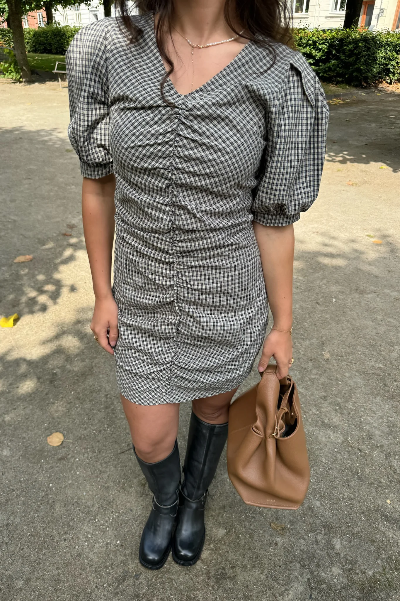 AliceIC Dress - Black Small Checks - Image 2