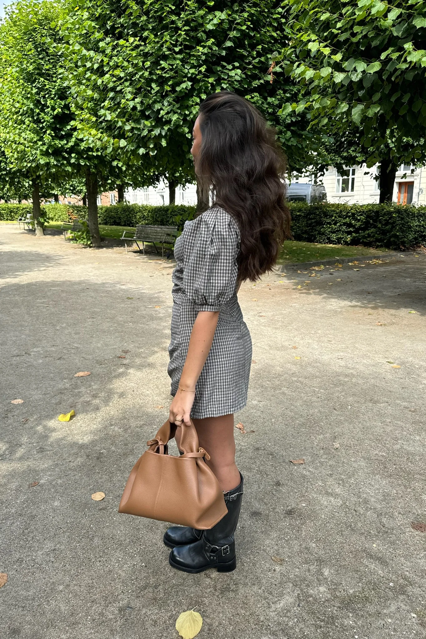 AliceIC Dress - Black Small Checks - Image 4