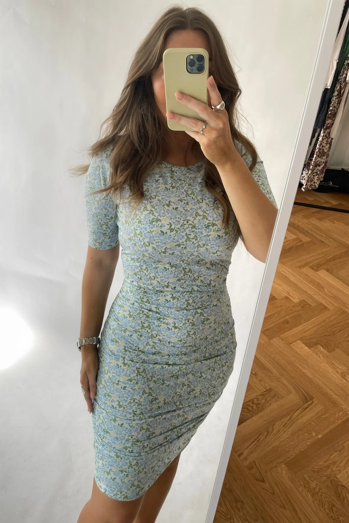 Alma Dress - Baby Blue Flower - Image 3