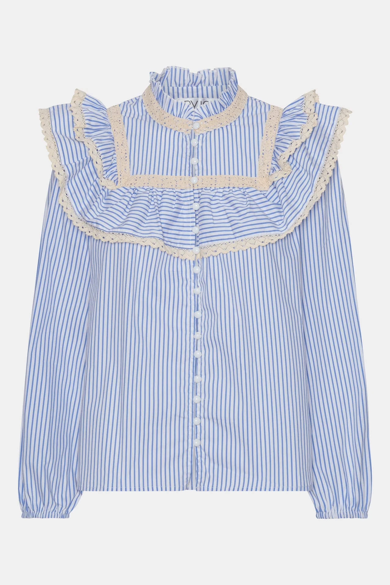 AmalieIC Shirt - White Blue Stripes - Image 5