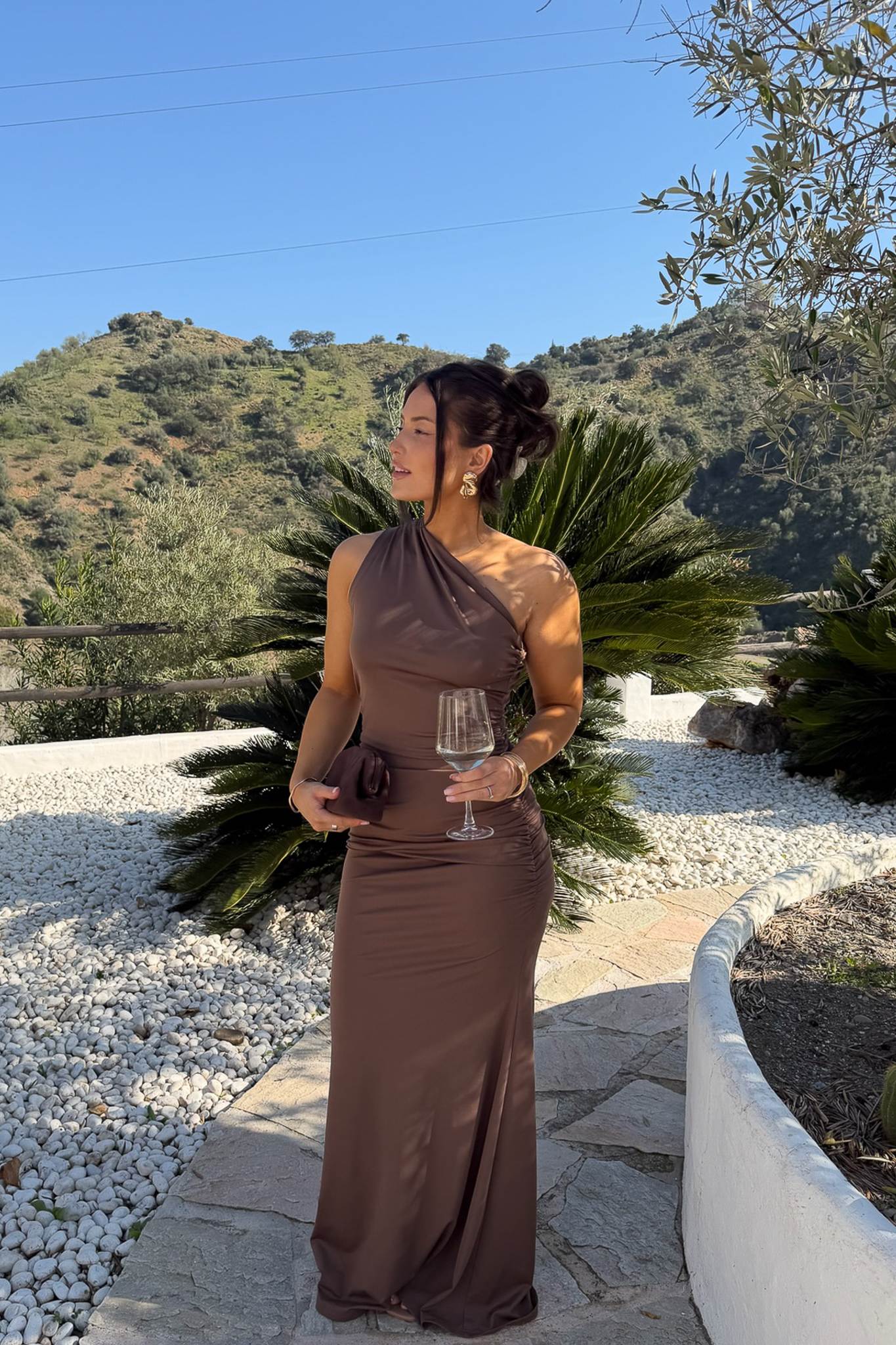 AndreaIC Maxi Dress - Dark Brown - Image 2