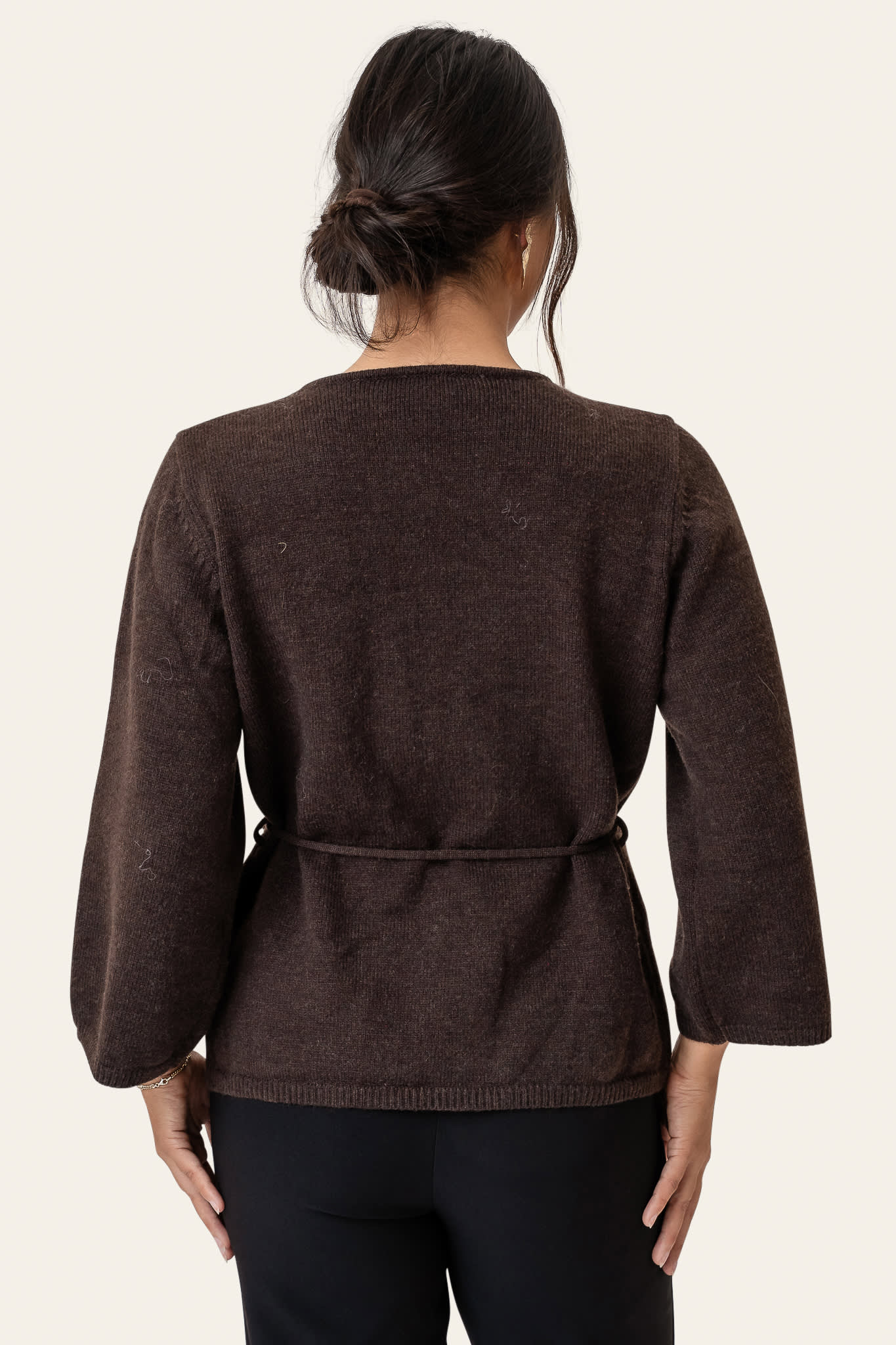 AnneIC Cardigan - Dark Brown - Image 6