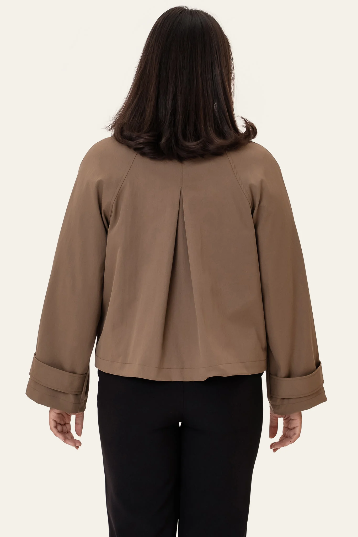 AvaIC Short Trenchcoat - Dark Brown - Image 3