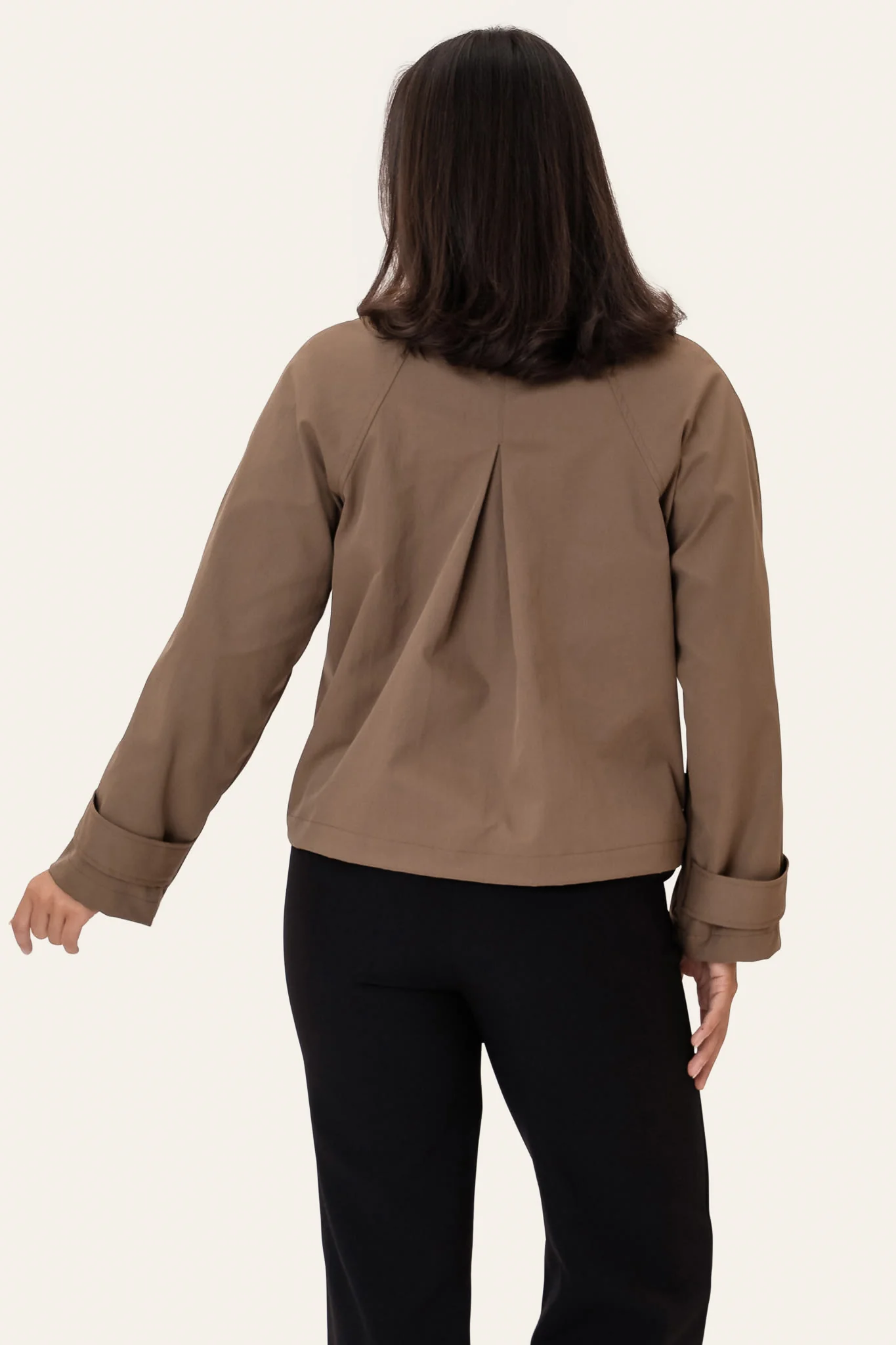AvaIC Short Trenchcoat - Dark Brown - Image 6