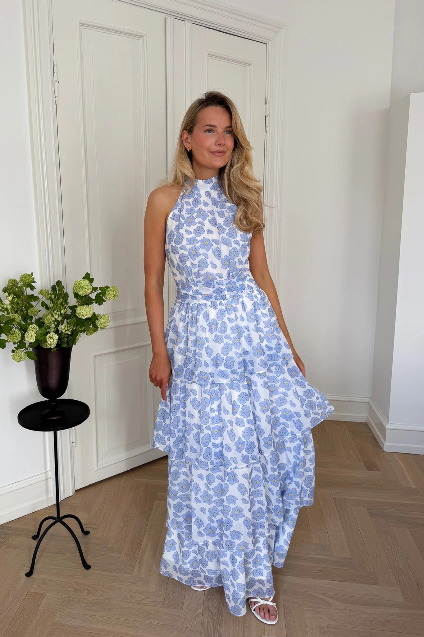 BelleIC Long Dress - Blue Dazzling Flower - Image 8