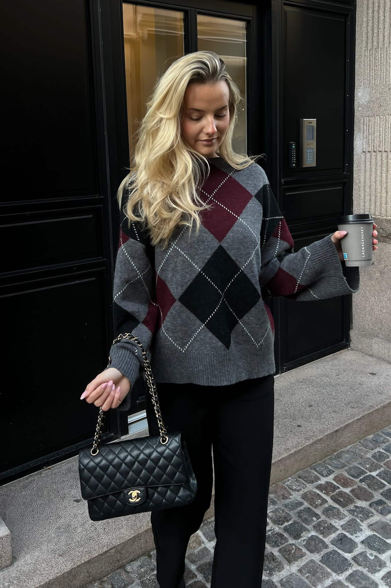 BoletteIC Pullover - Grey Argyle - Image 2