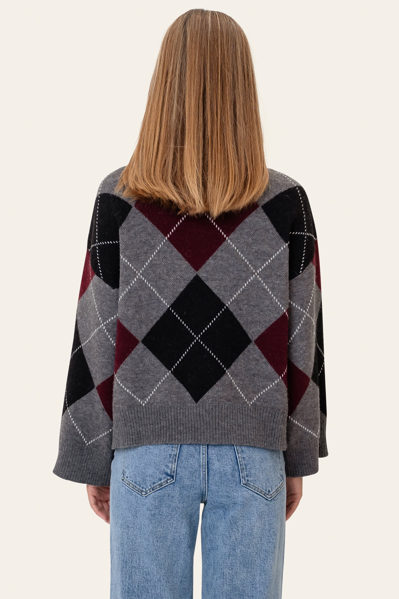 BoletteIC Pullover - Grey Argyle - Image 5