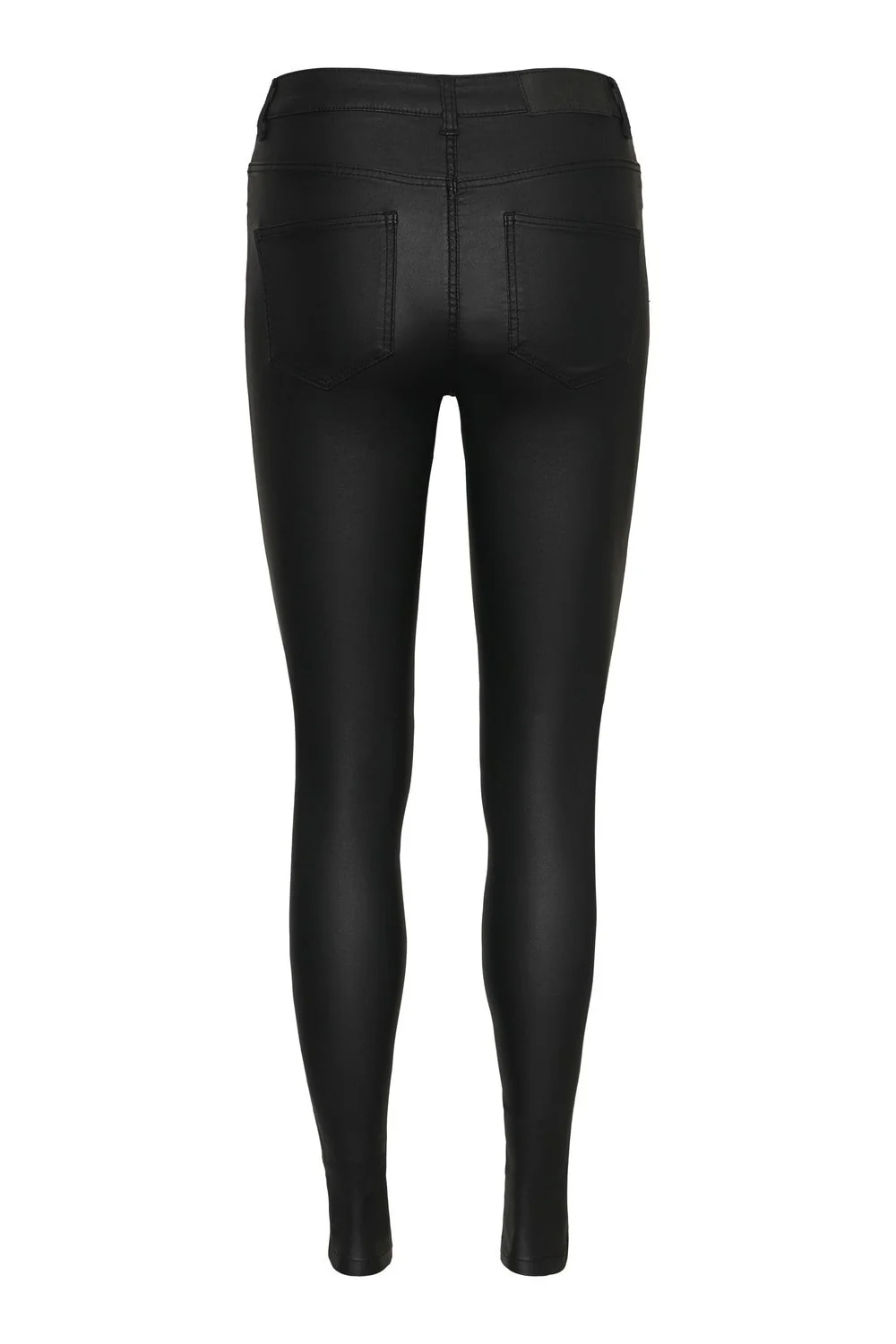 NMCallie Shape HW Skinny Coated Pants - Black - Image 8