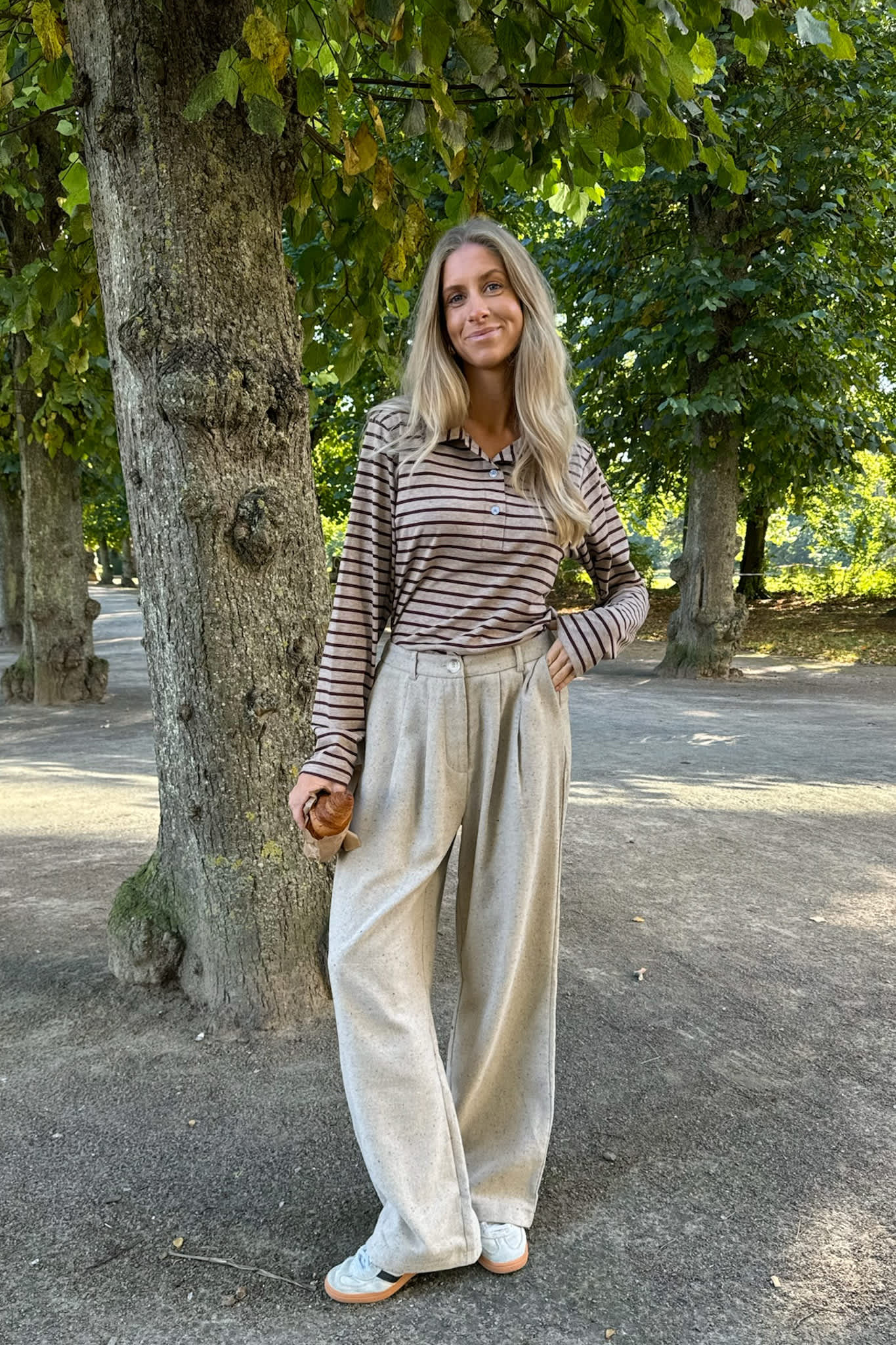 CarlyIC Polo - Beige Brown Stripes - Image 8