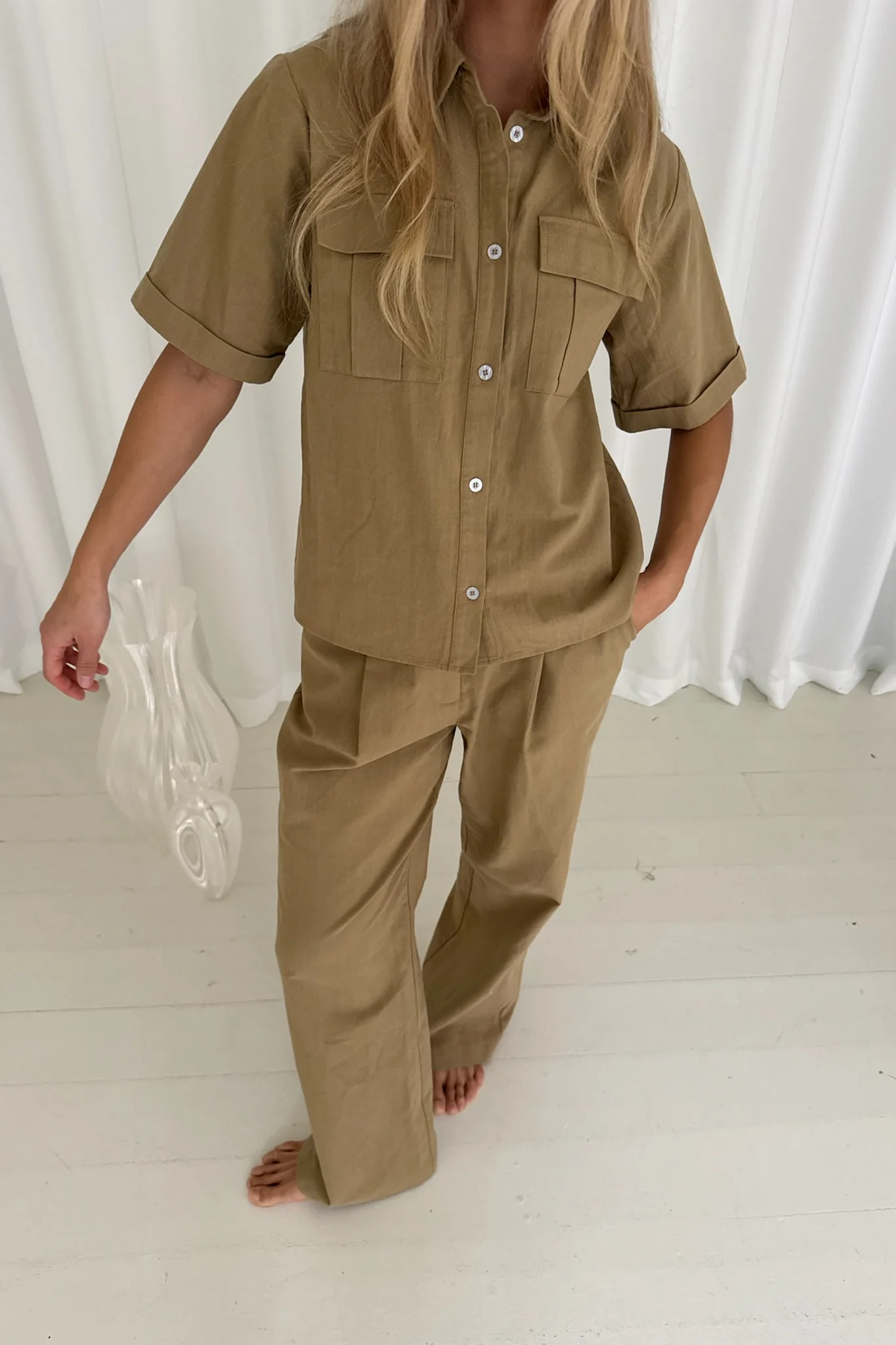 CelinaIC Pants - Light Khaki - Image 12