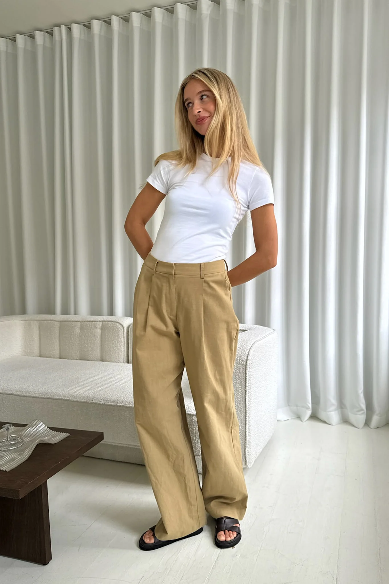 CelinaIC Pants - Light Khaki - Image 14
