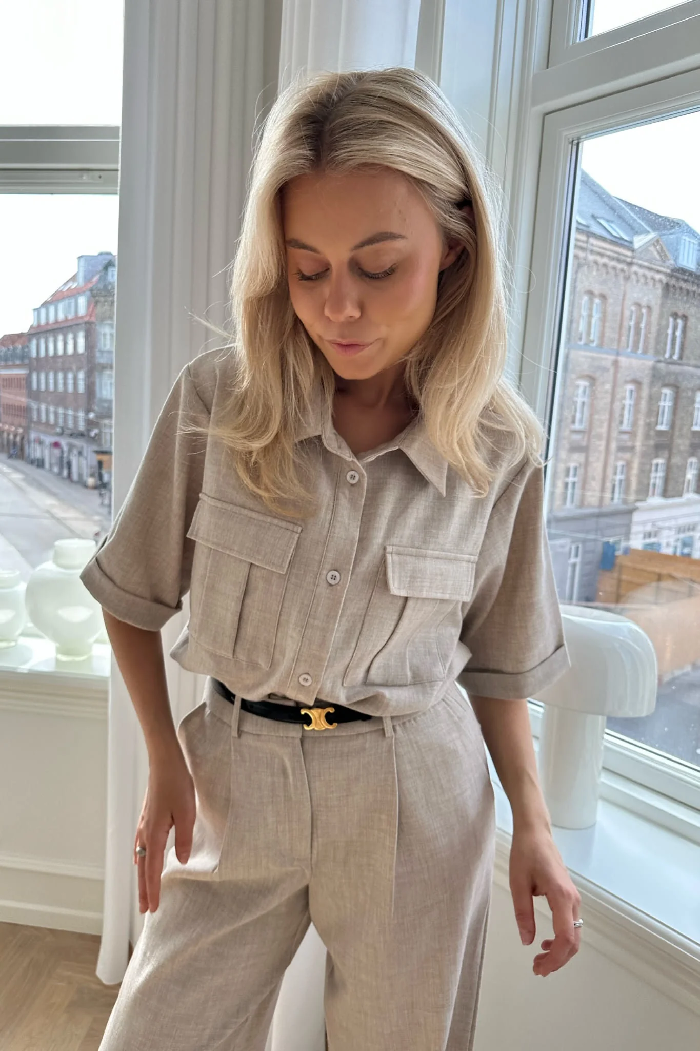 CelinaIC Shirt - Beige - Image 3