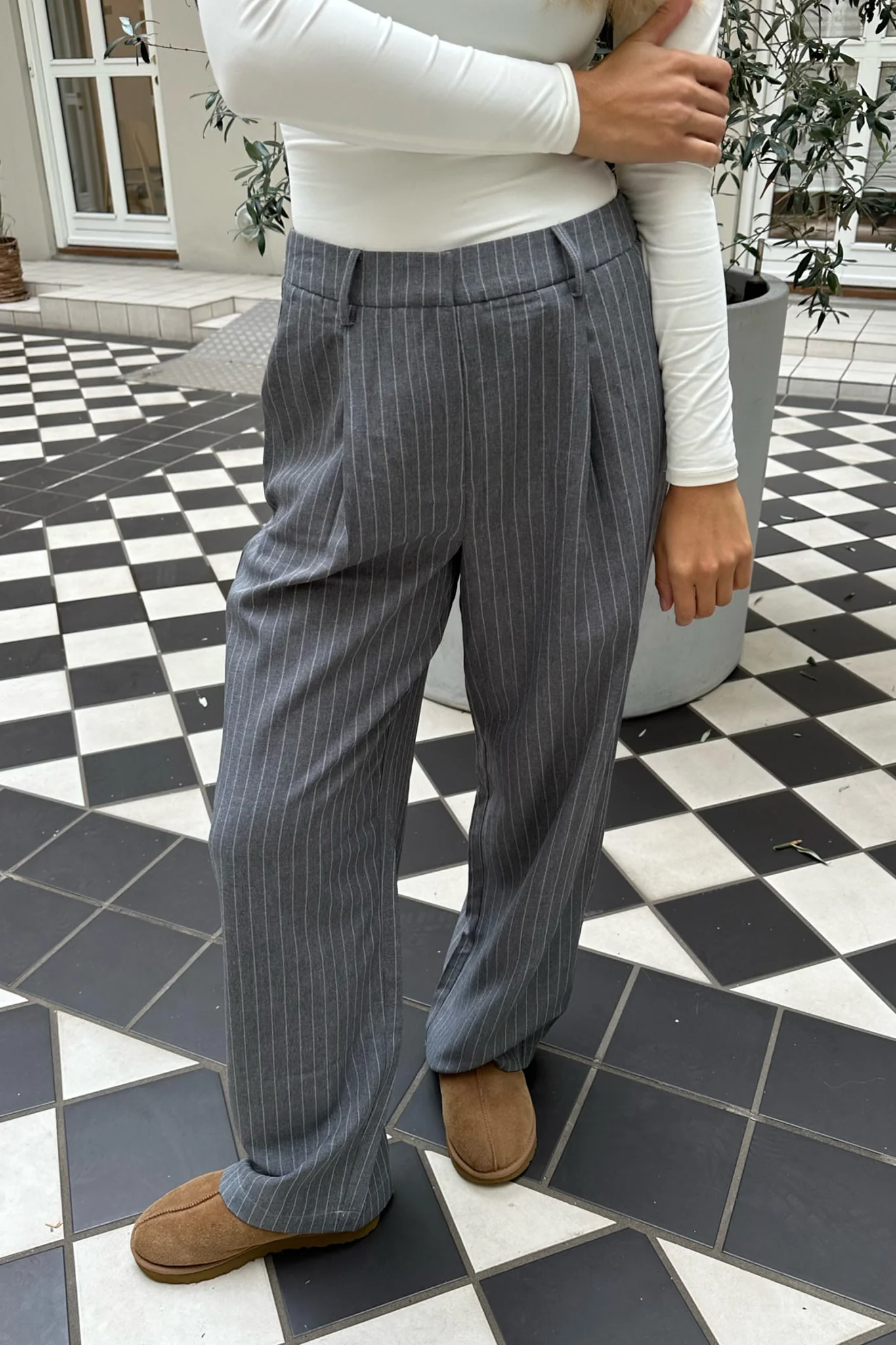 CelinaIC Pants - Grey Pinstripe - Image 7
