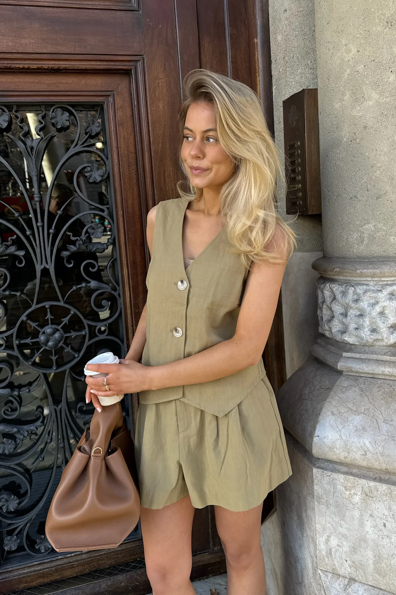 CelinaIC Vest - Light Khaki - Image 4