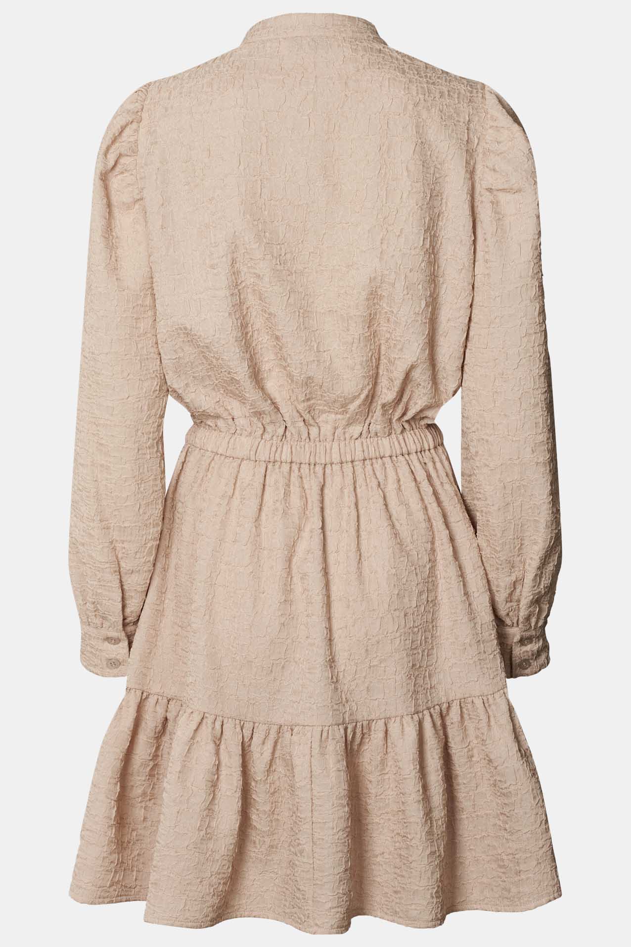 ElieaIC Ruffle Dress - Beige - Image 8