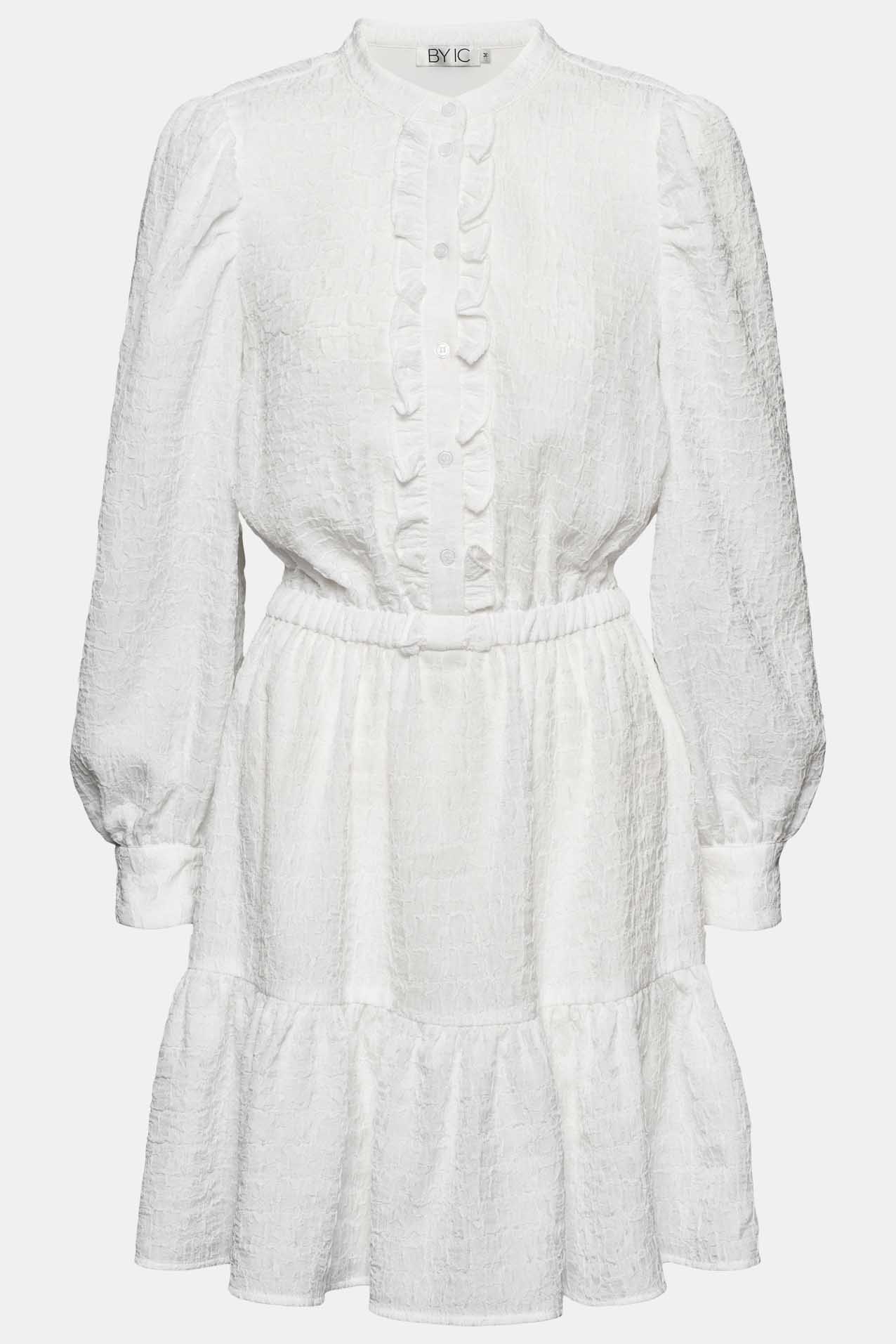 ElieaIC Ruffle Dress - White - Image 7