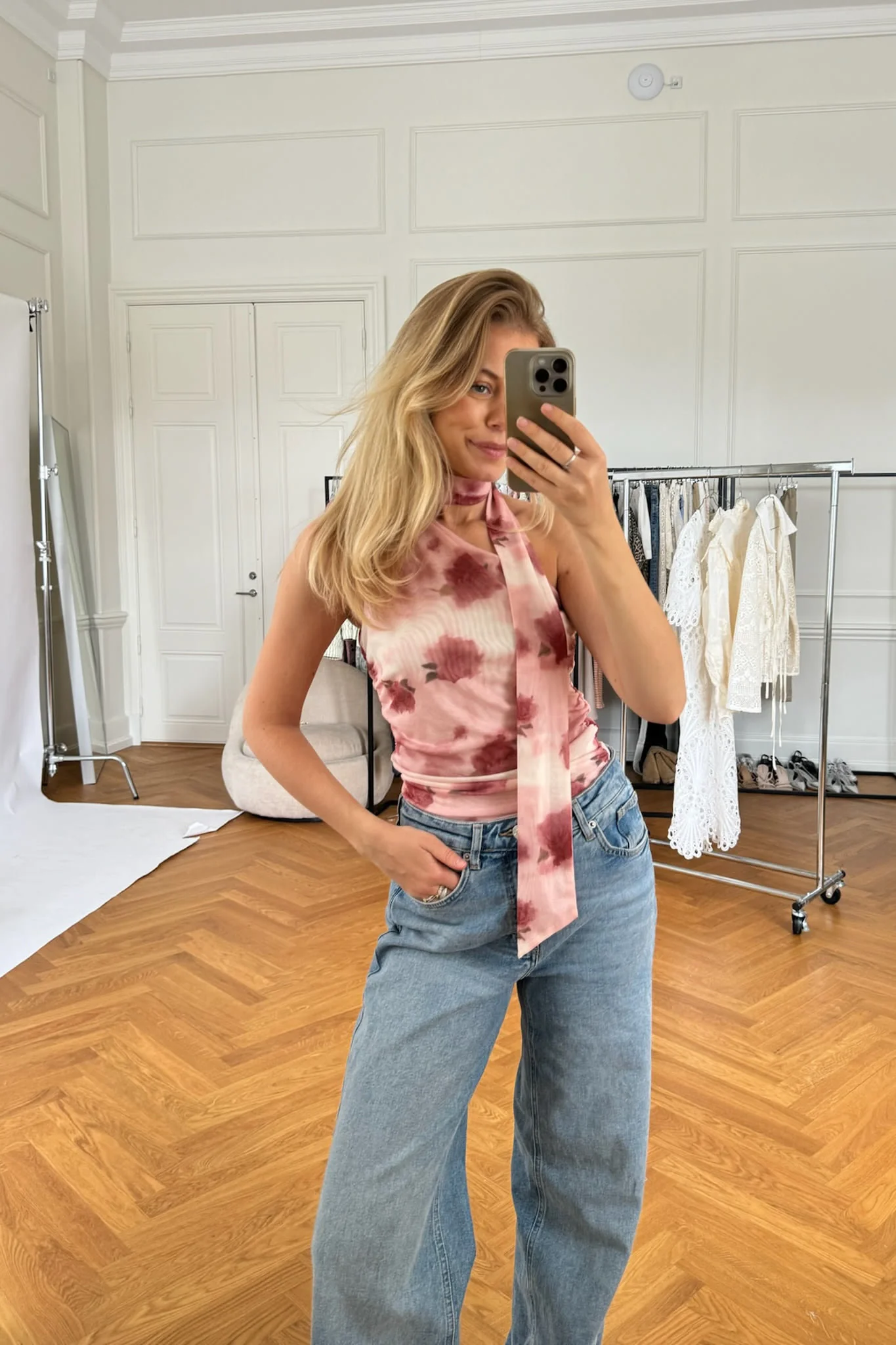 EllieIC Mesh Top - Rose Print - Image 3
