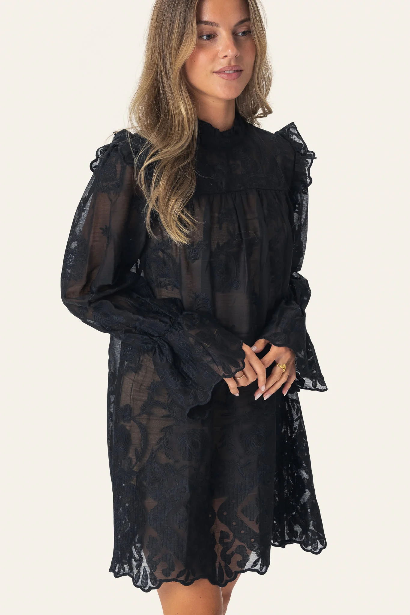 EllinorIC Lace Dress - Vintage Black