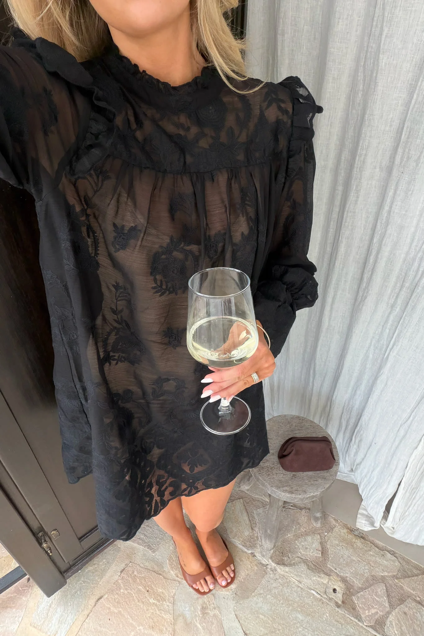EllinorIC Lace Dress - Vintage Black - Image 7