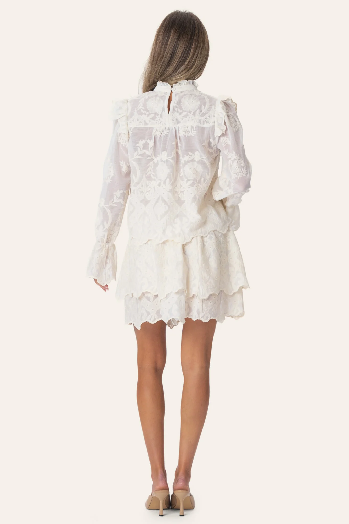 EllinorIC Lace Shirt - Vintage White - Image 3