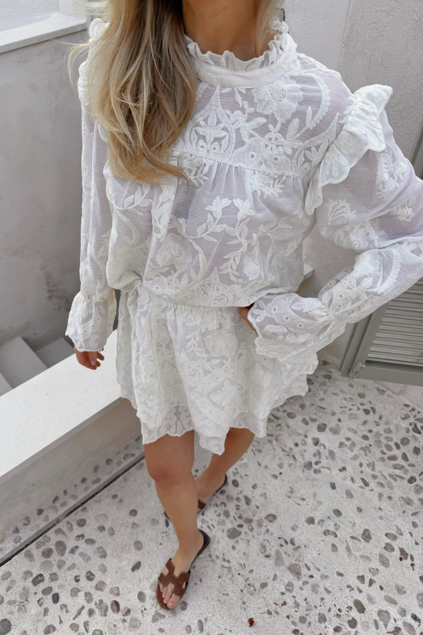 EllinorIC Lace Shirt - Vintage White - Image 5