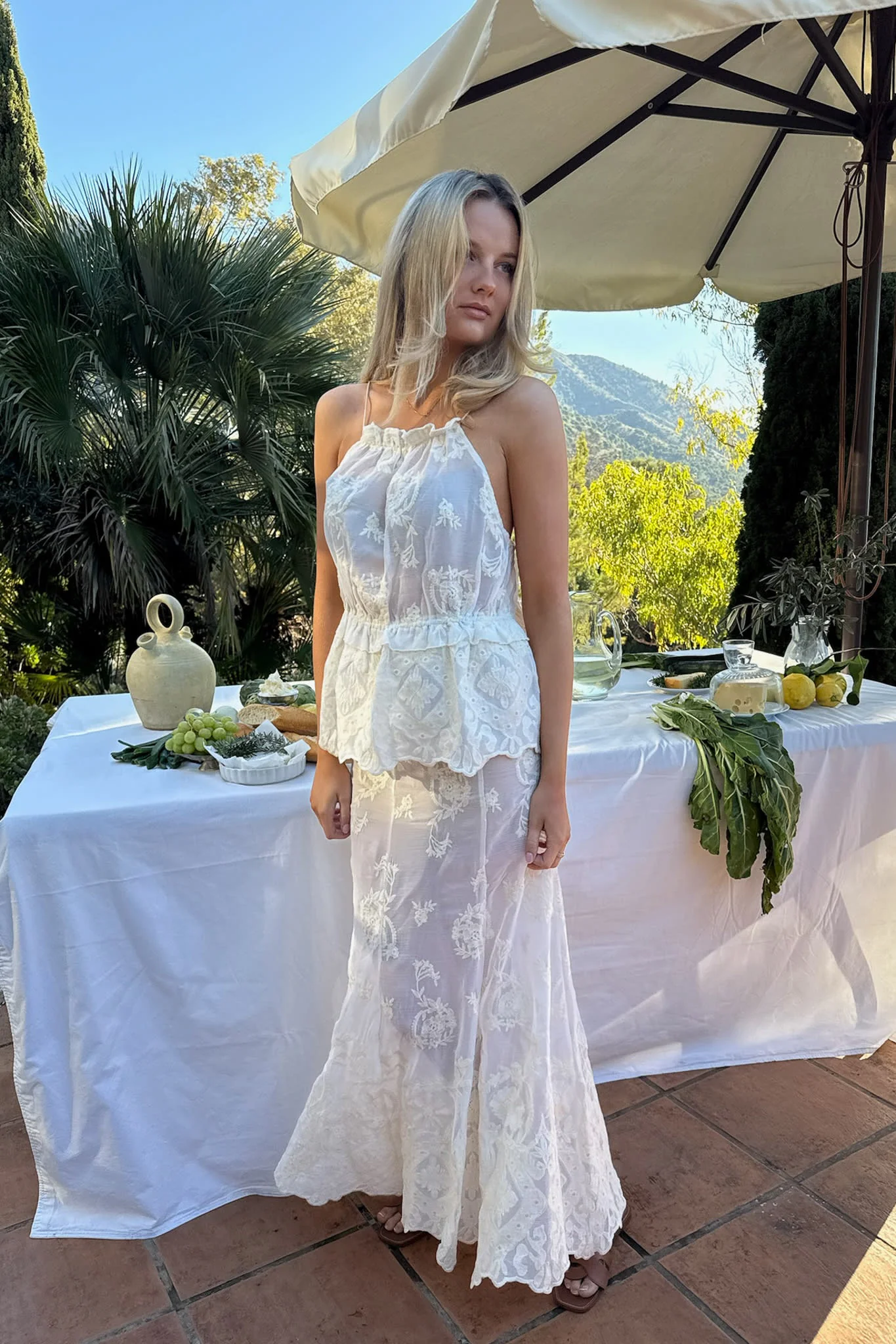 EllinorIC Lace Top - Vintage White - Image 7