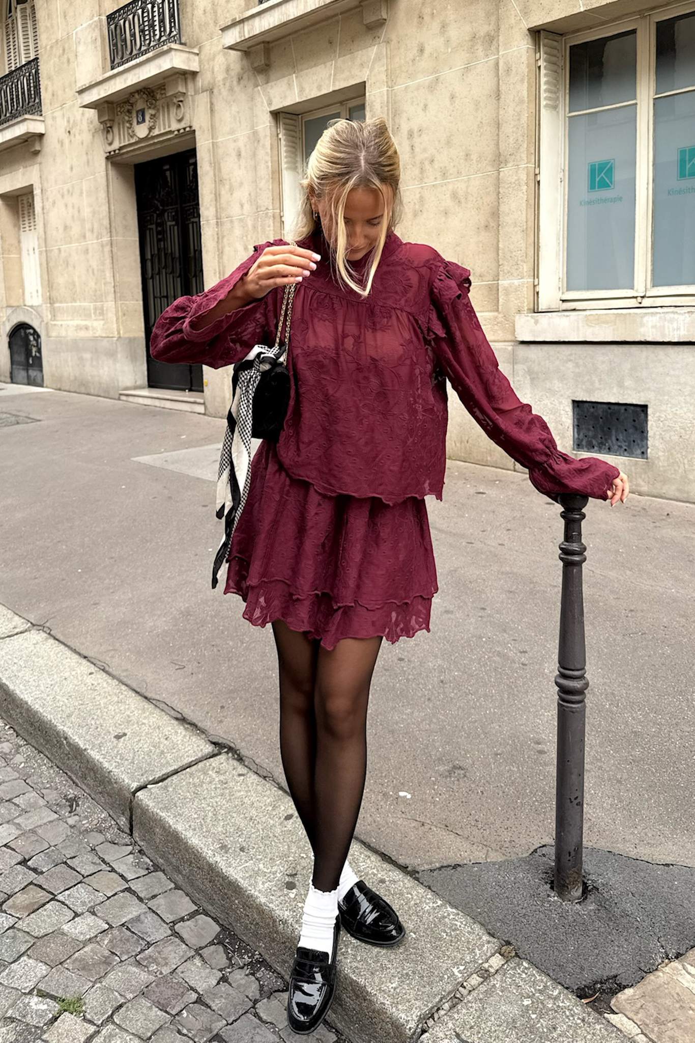 EllinorIC Lace Shirt - Vintage Bordeaux - Image 7
