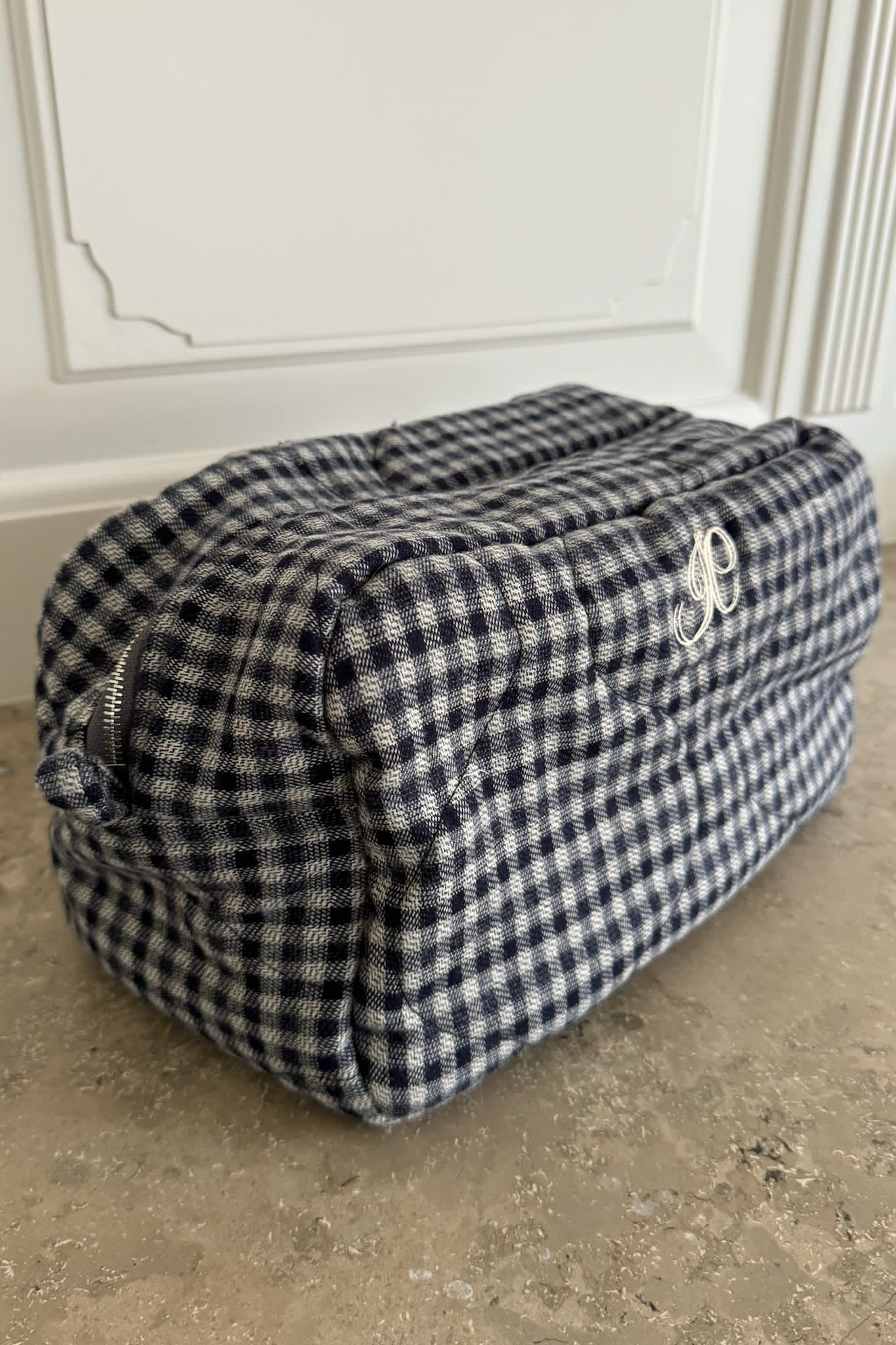 EmilieIC Cosmetic Bag - Navy Checks - Image 4