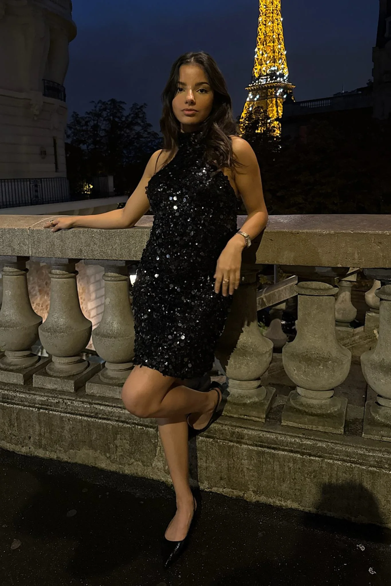 EmilyIC Mini Dress - Black Sequin - Image 7