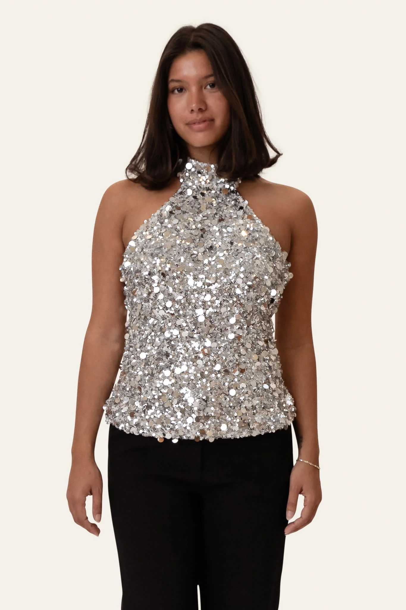 EmilyIC Top - Silver Sequin - Image 2