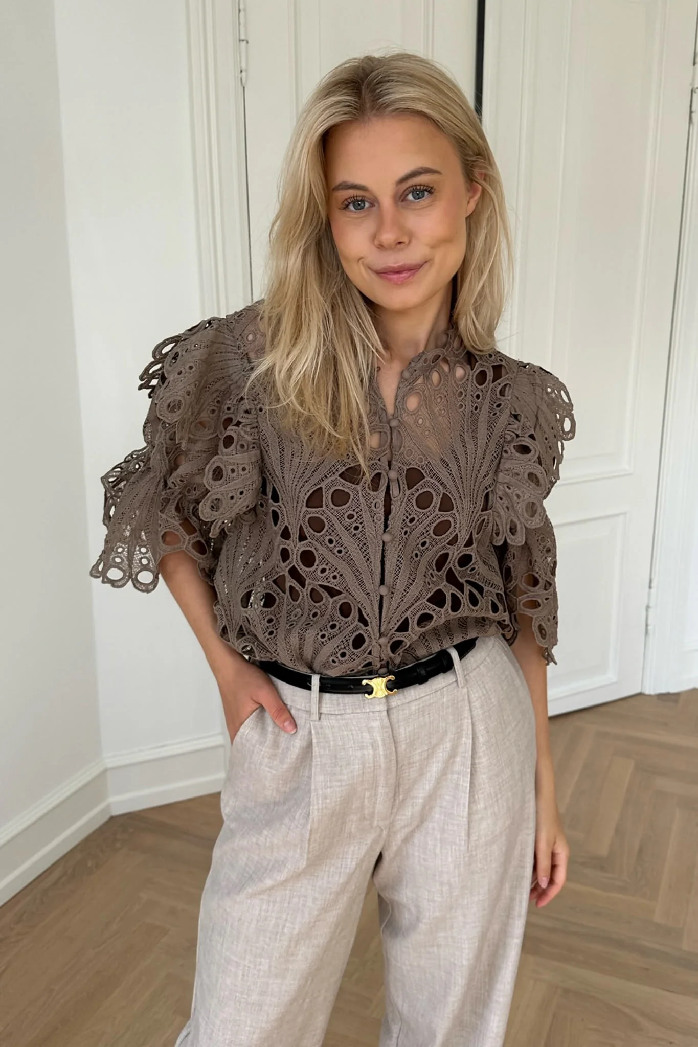 EstherIC Shirt - Mocca Embroidery - Image 7