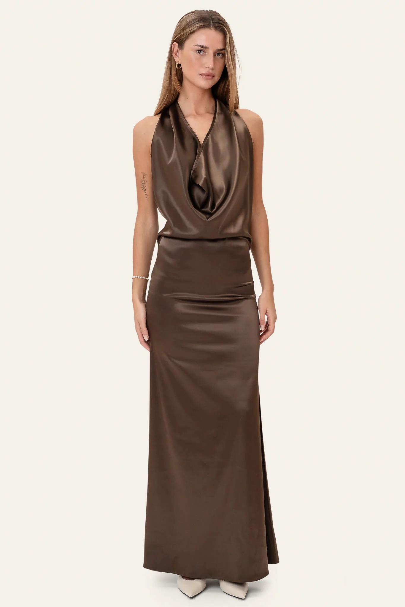 EvelynIC Maxi Dress - Dark Brown - Image 4