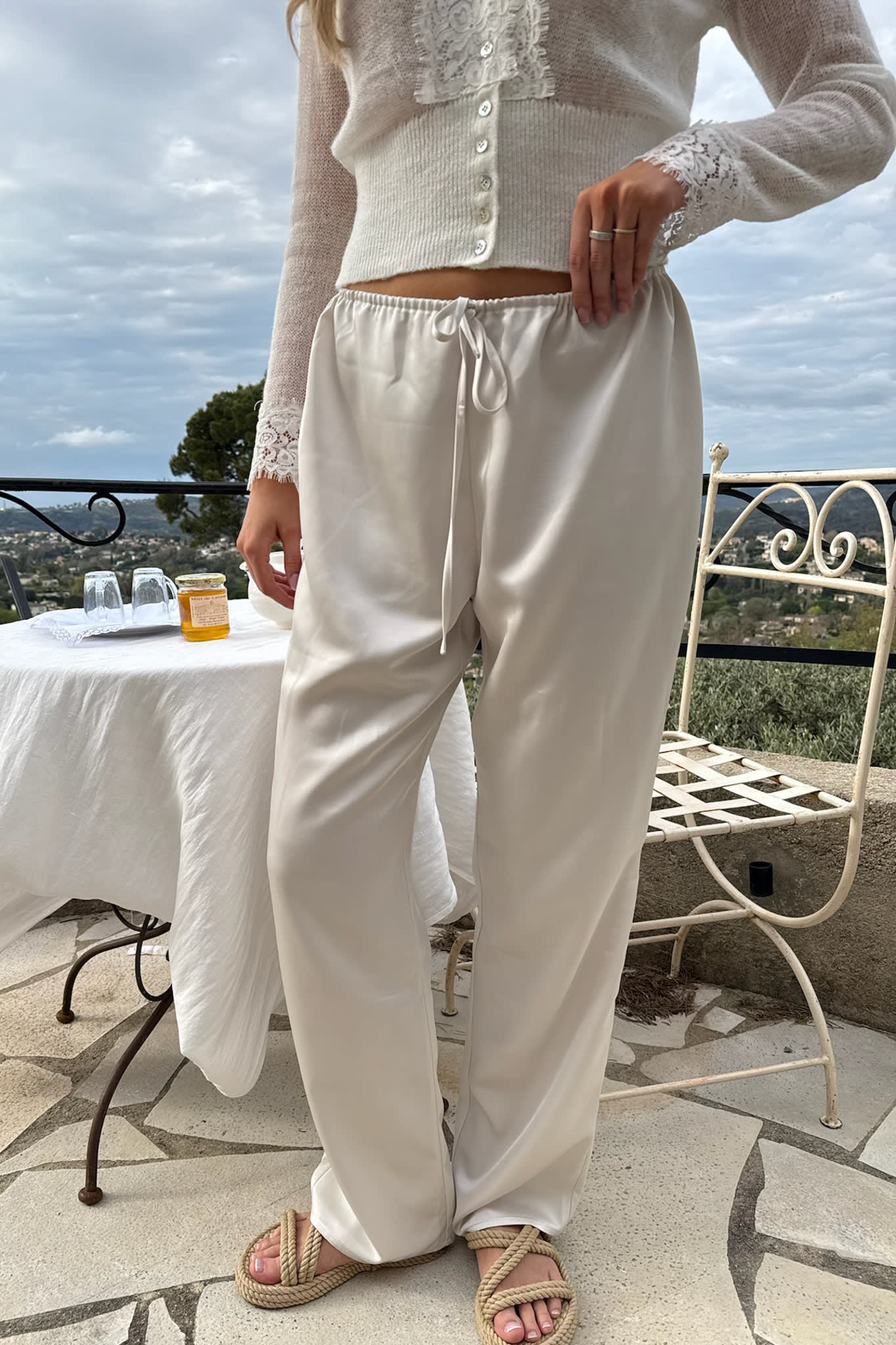 FieIC Pants - Off White Satin