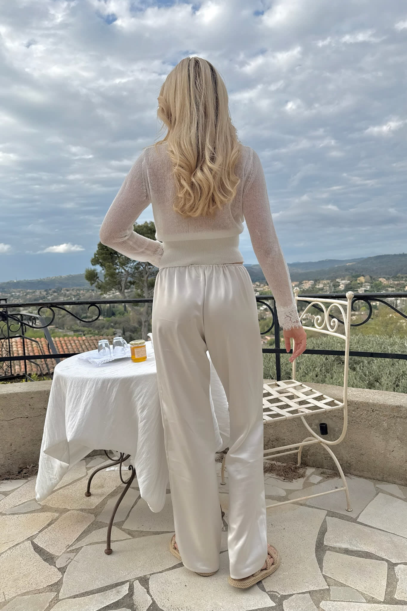 FieIC Pants - Off White Satin - Image 3