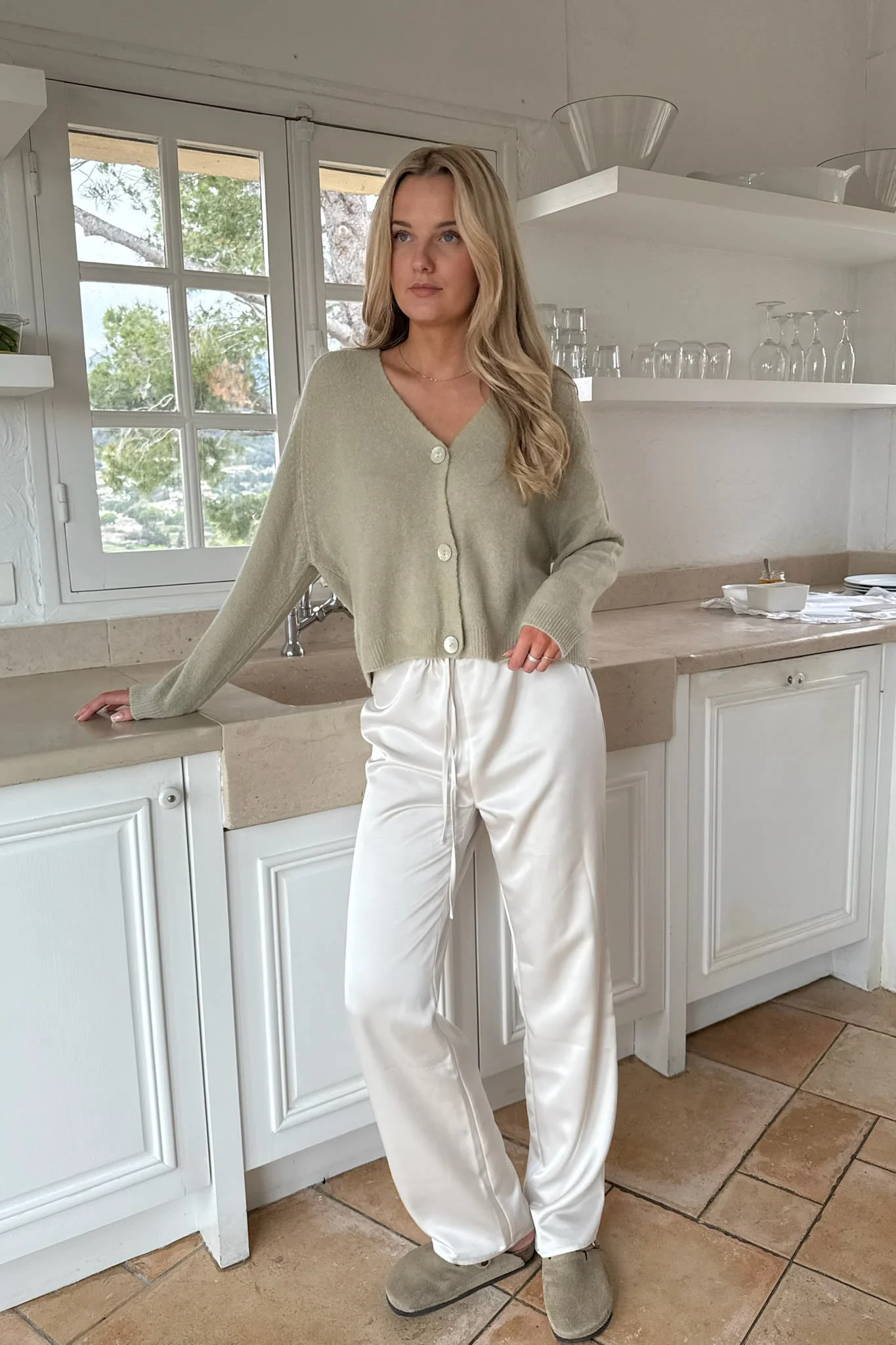 FieIC Pants - Off White Satin - Image 6