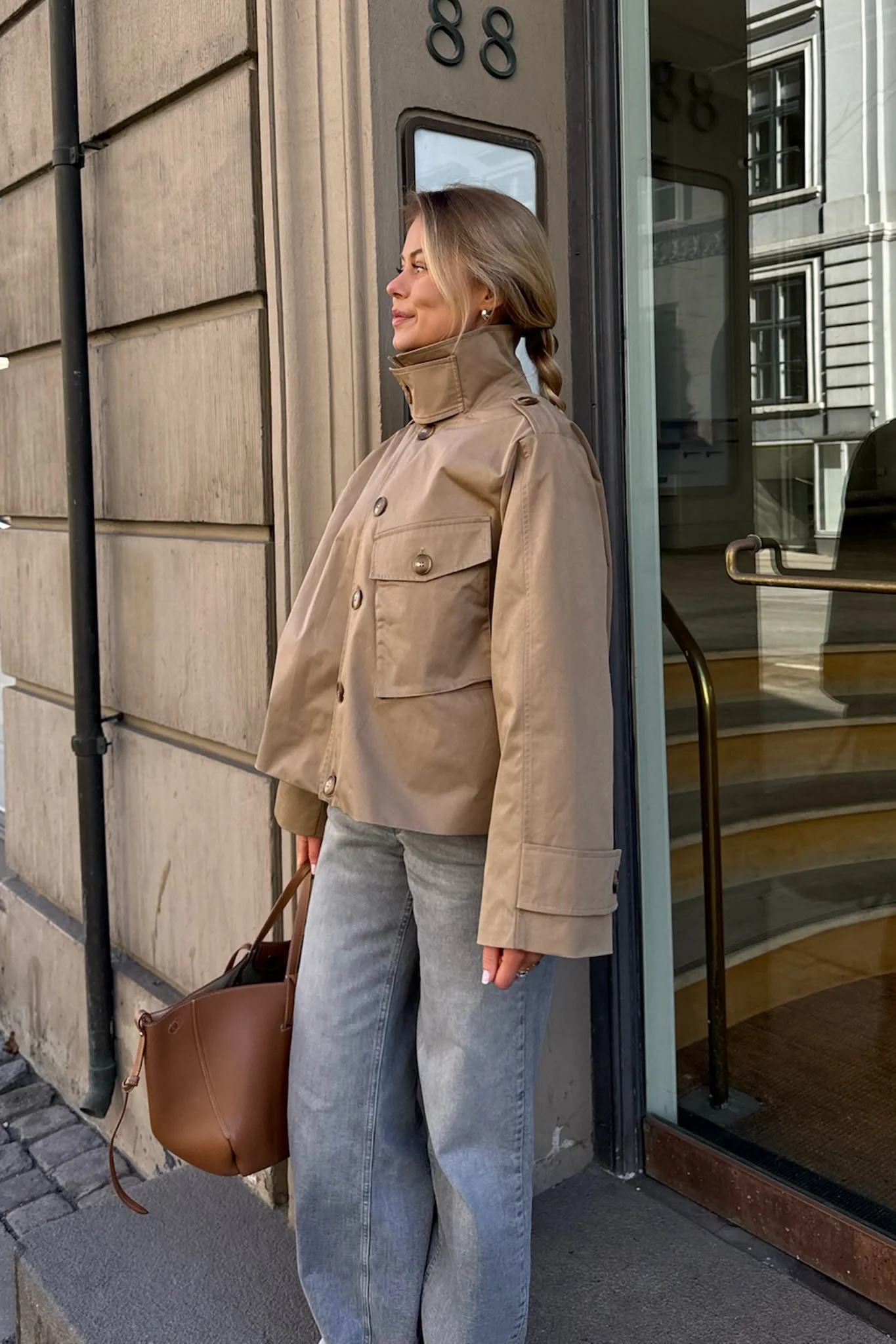 FrejaIC Short Trenchcoat - Brown