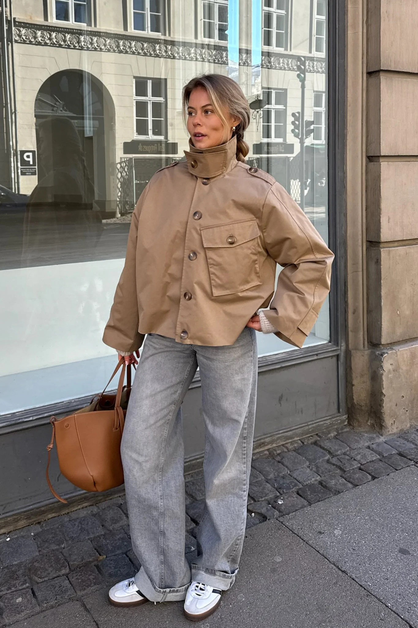 FrejaIC Short Trenchcoat - Brown - Image 7
