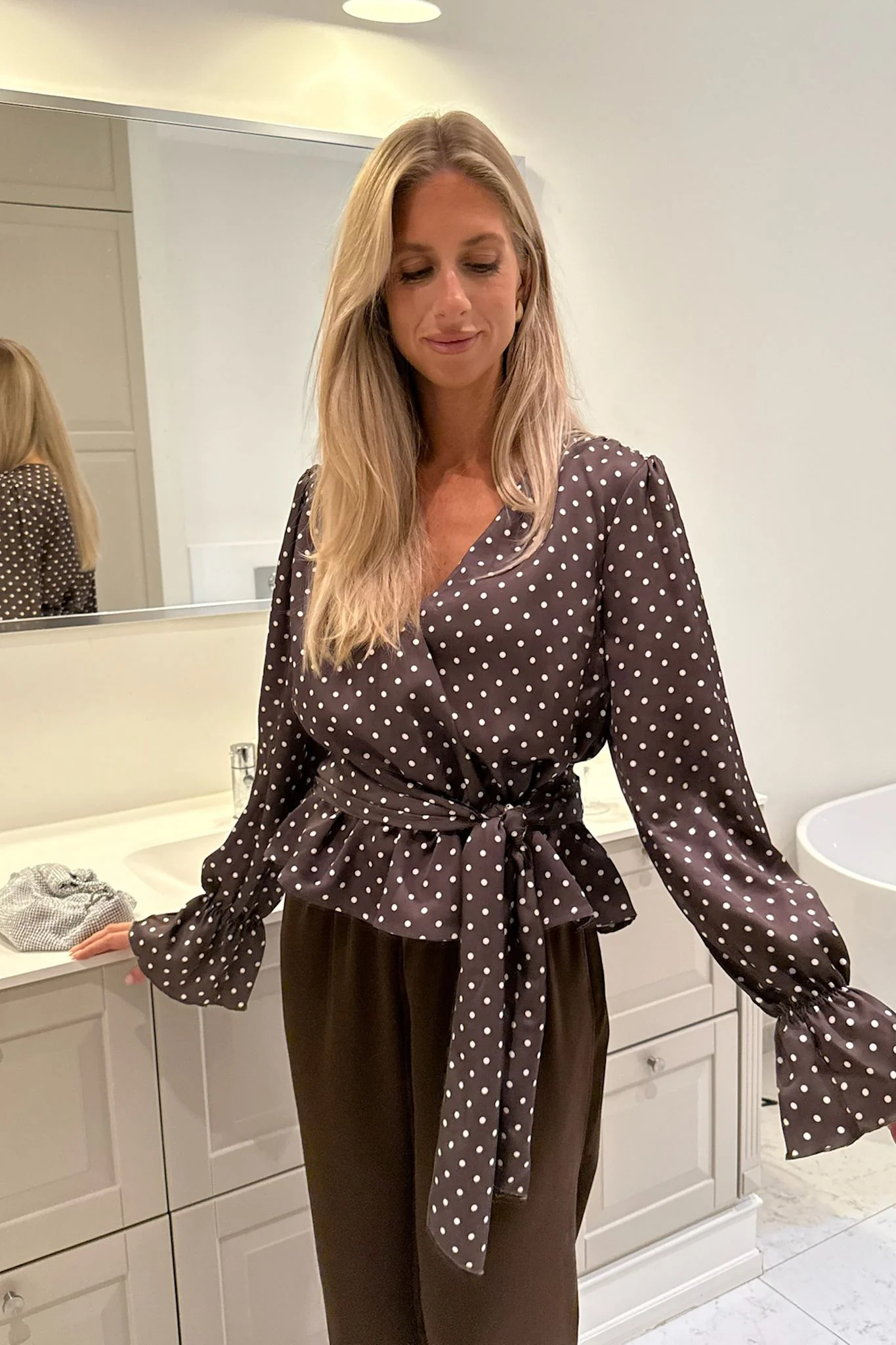 FreyaIC Shirt - Brown W Dots - Image 7