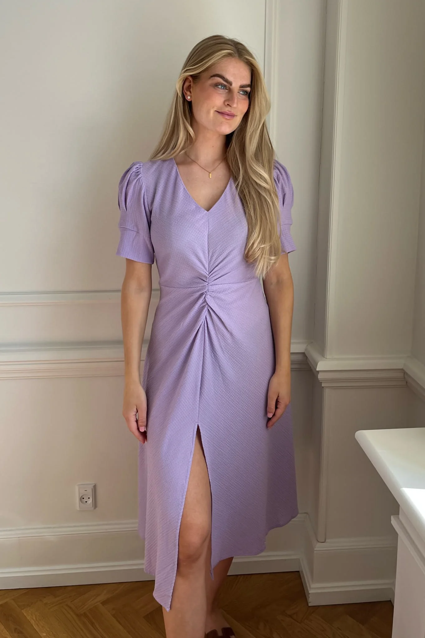 Noella Ginger Midi Dress - Lilac - Image 4