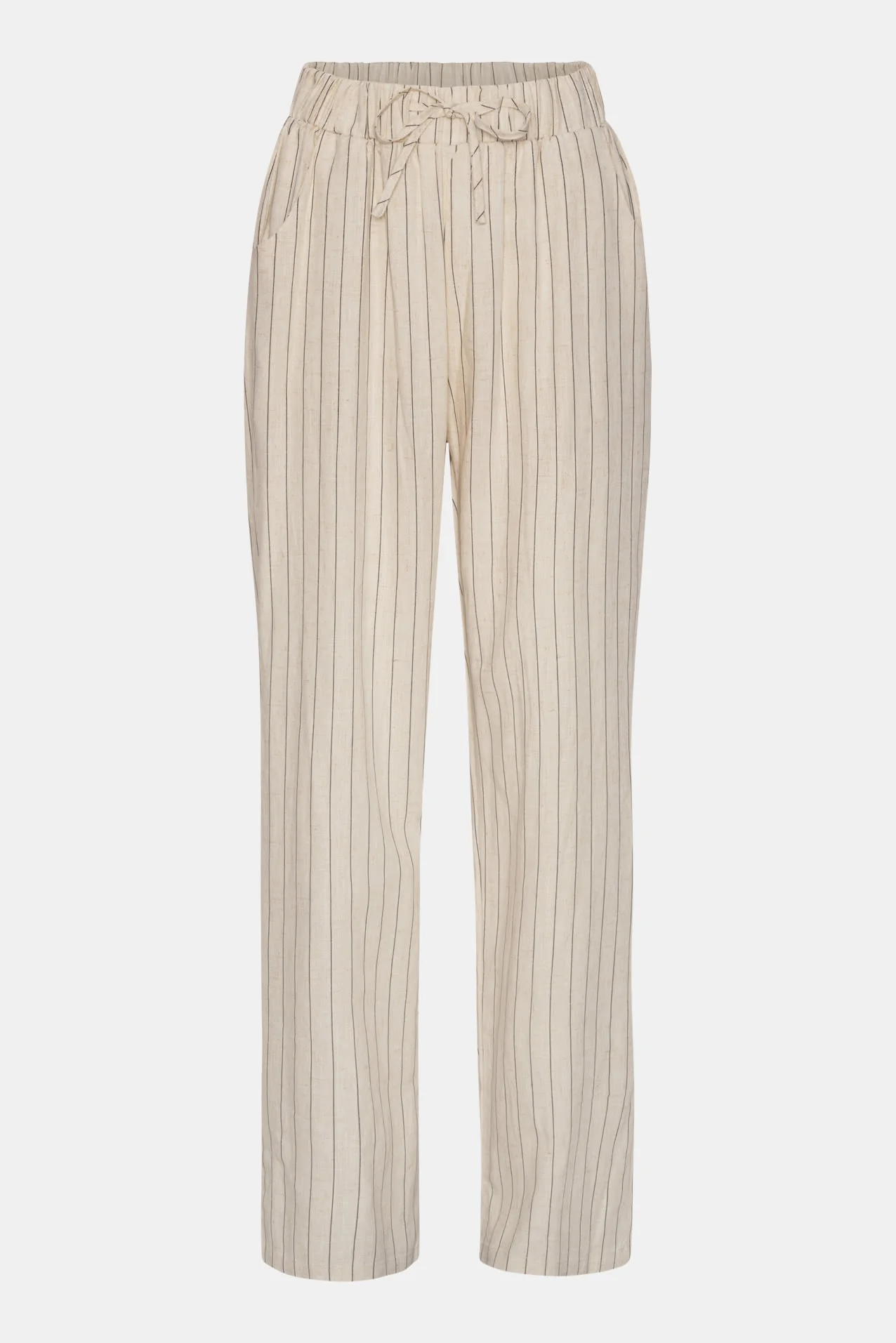 HannahIC Pants - Beige Linen Pinstripe - Image 9