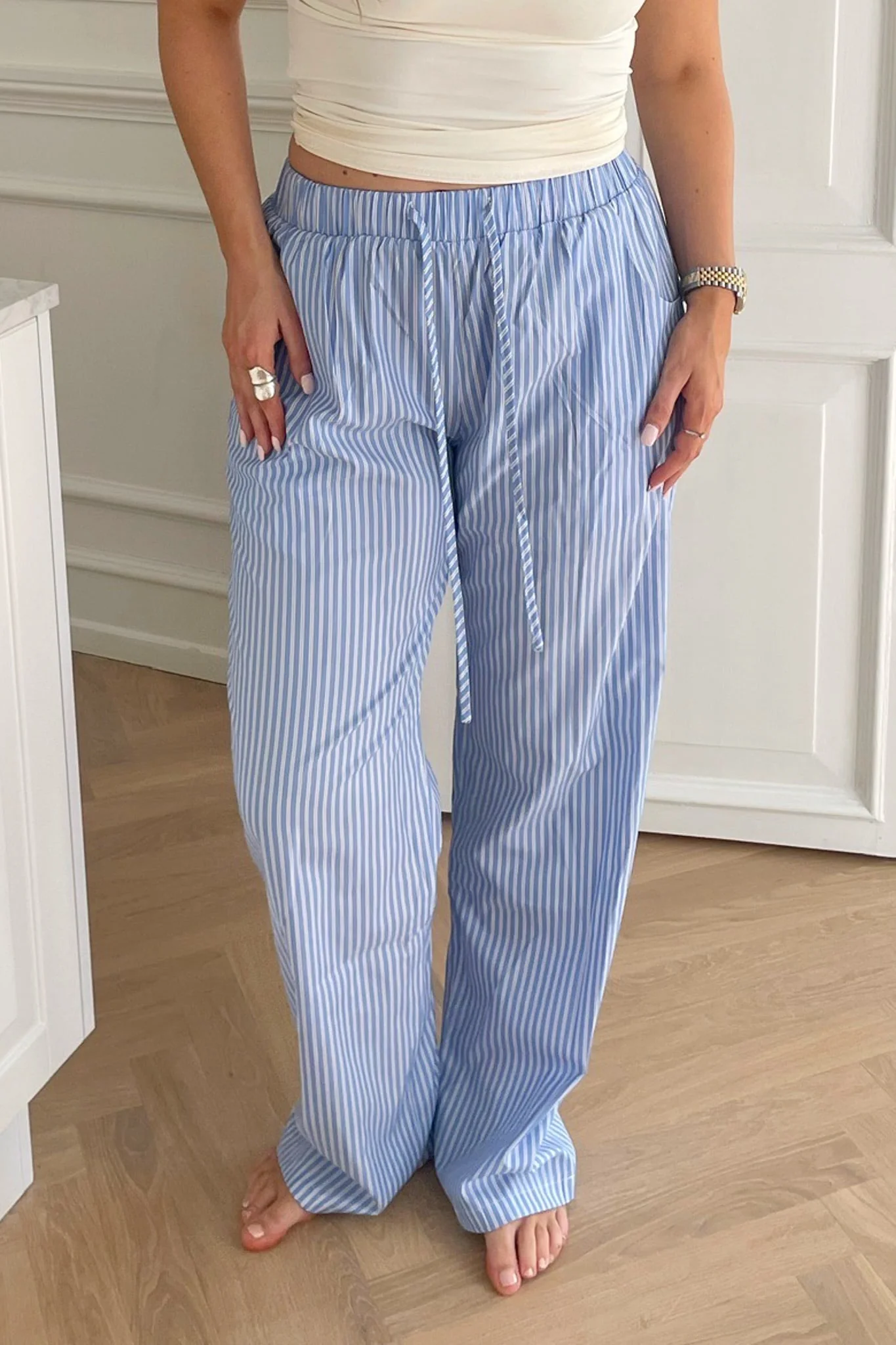 HannahIC Pants - Blue White Stripes - Image 2