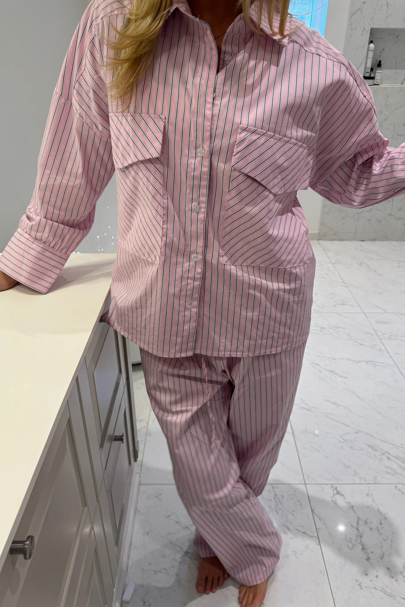 HannahIC Pants - Light Pink White Stripe - Image 4